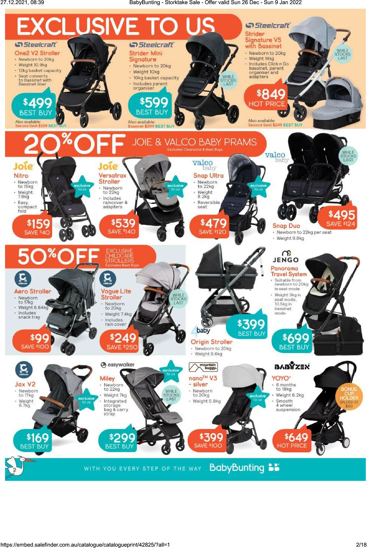 Catalogue Baby Bunting 26.12.2021 - 09.01.2022