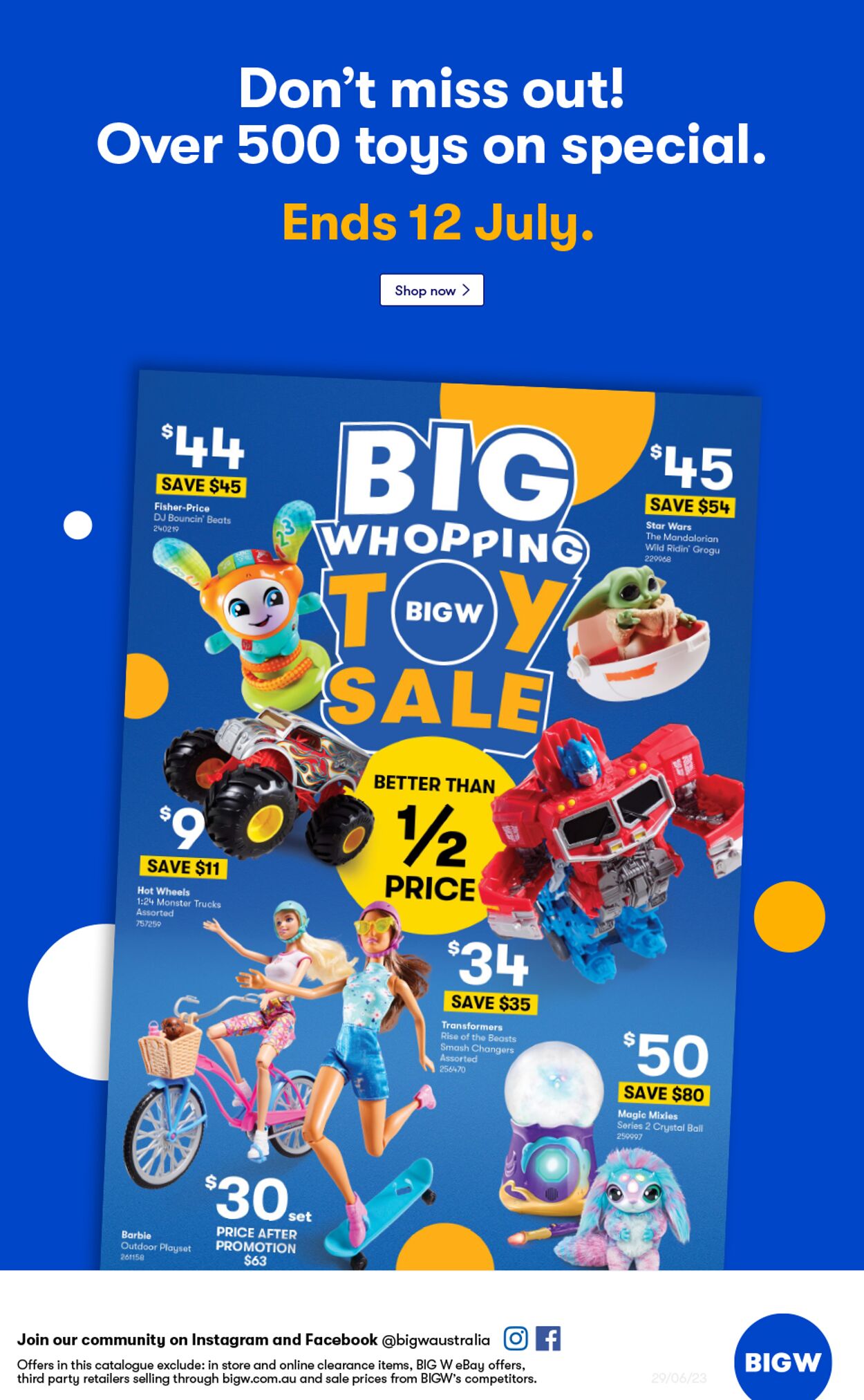 Catalogue Big W 29.06.2023 - 12.07.2023