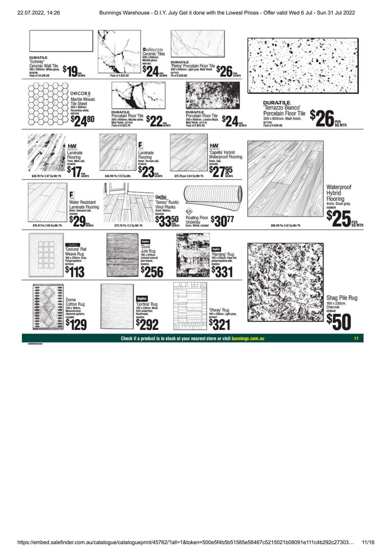 Catalogue Bunnings Warehouse 06.07.2022 - 31.07.2022