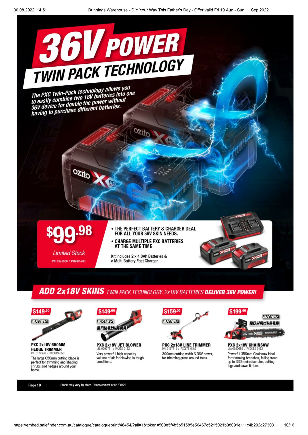 Catalogue Bunnings Warehouse 19.08.2022 - 11.09.2022