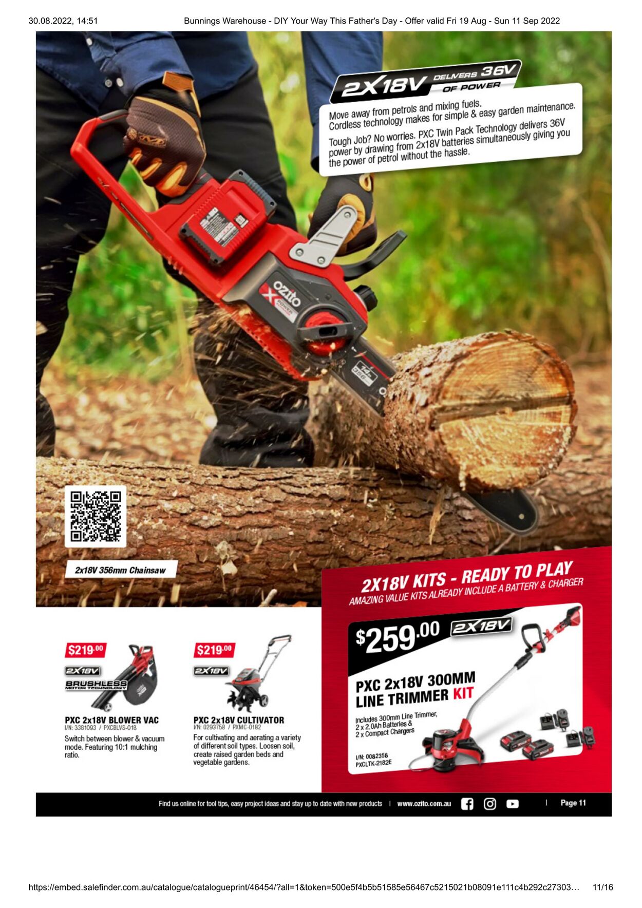 Catalogue Bunnings Warehouse 19.08.2022 - 11.09.2022