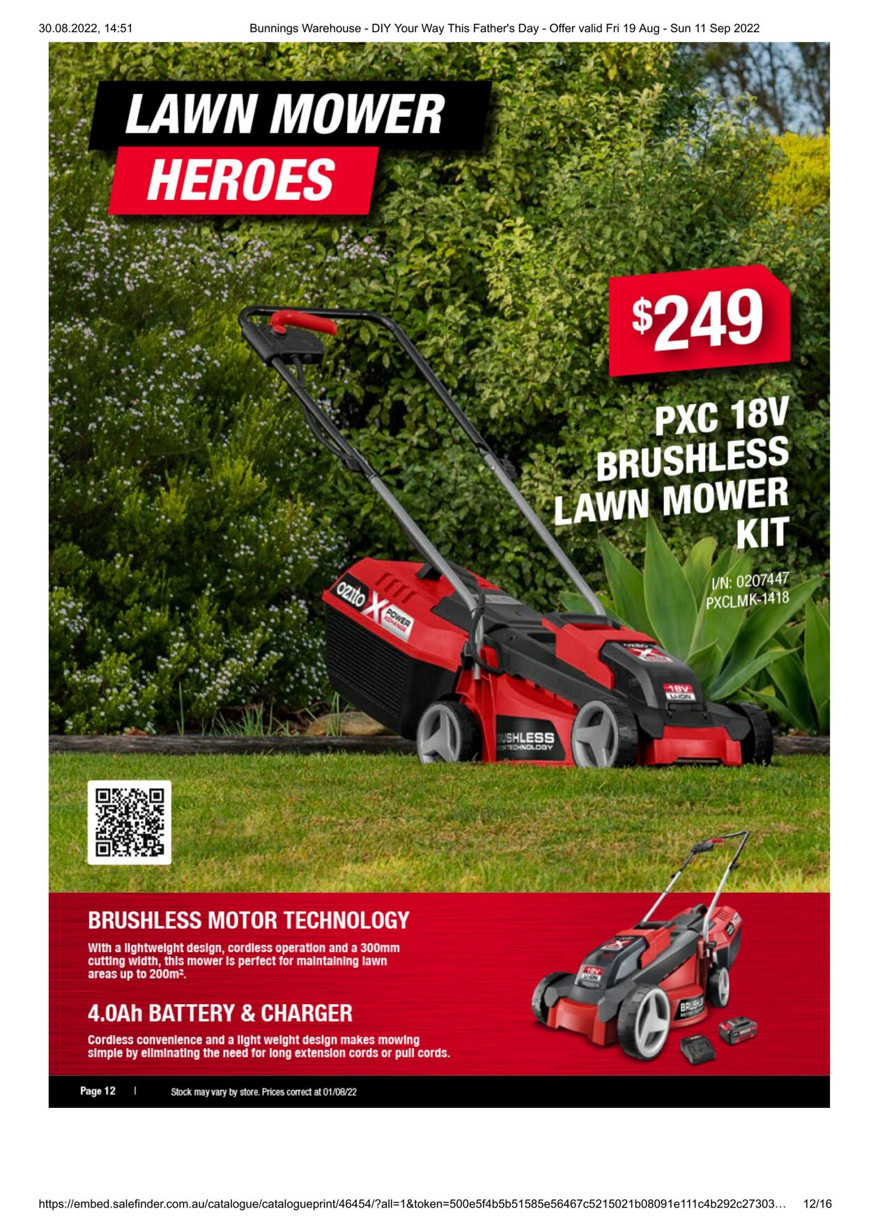 Catalogue Bunnings Warehouse 19.08.2022 - 11.09.2022