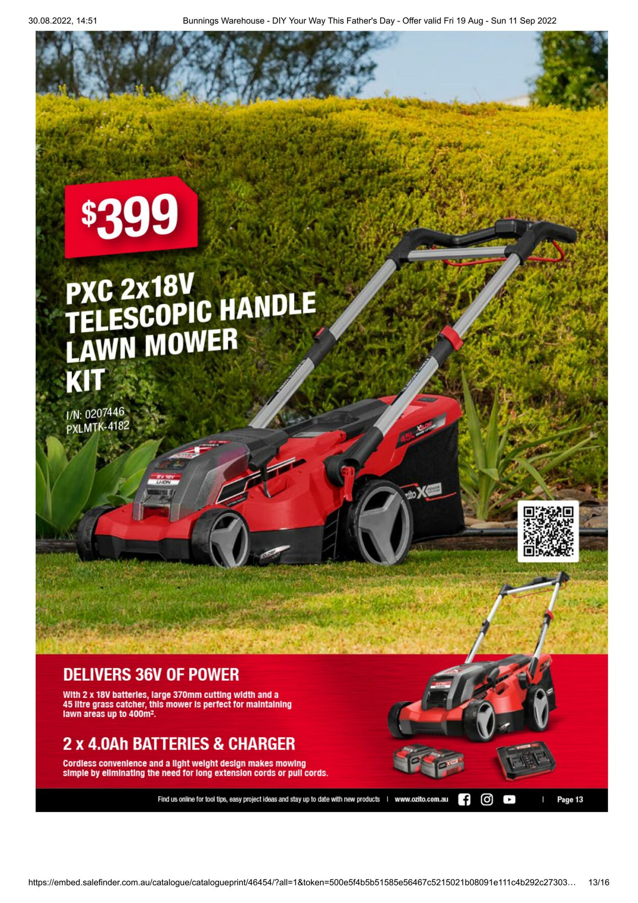 Catalogue Bunnings Warehouse 19.08.2022 - 11.09.2022