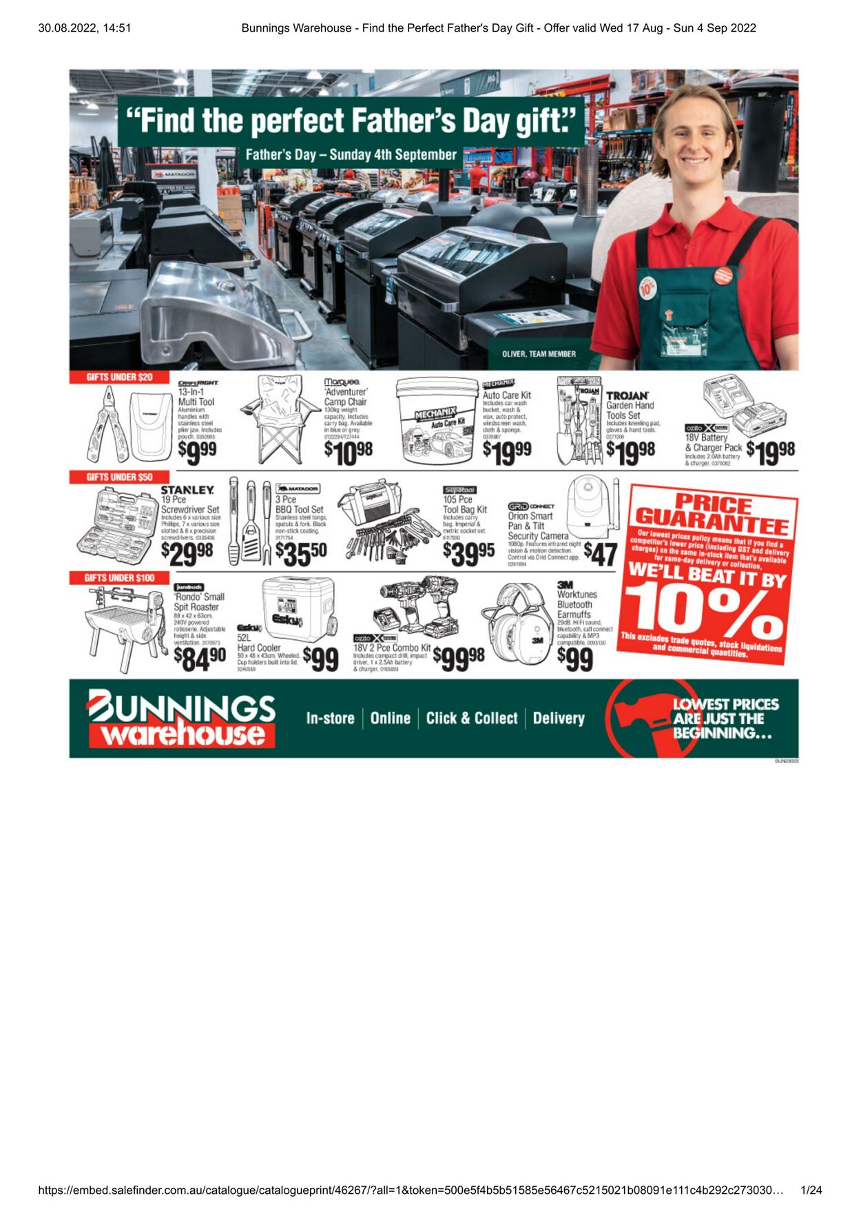 Catalogue Bunnings Warehouse 17.08.2022 - 04.09.2022