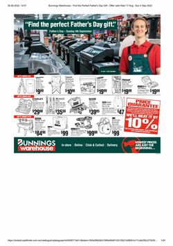 Catalogue Bunnings Warehouse 17.08.2022-04.09.2022