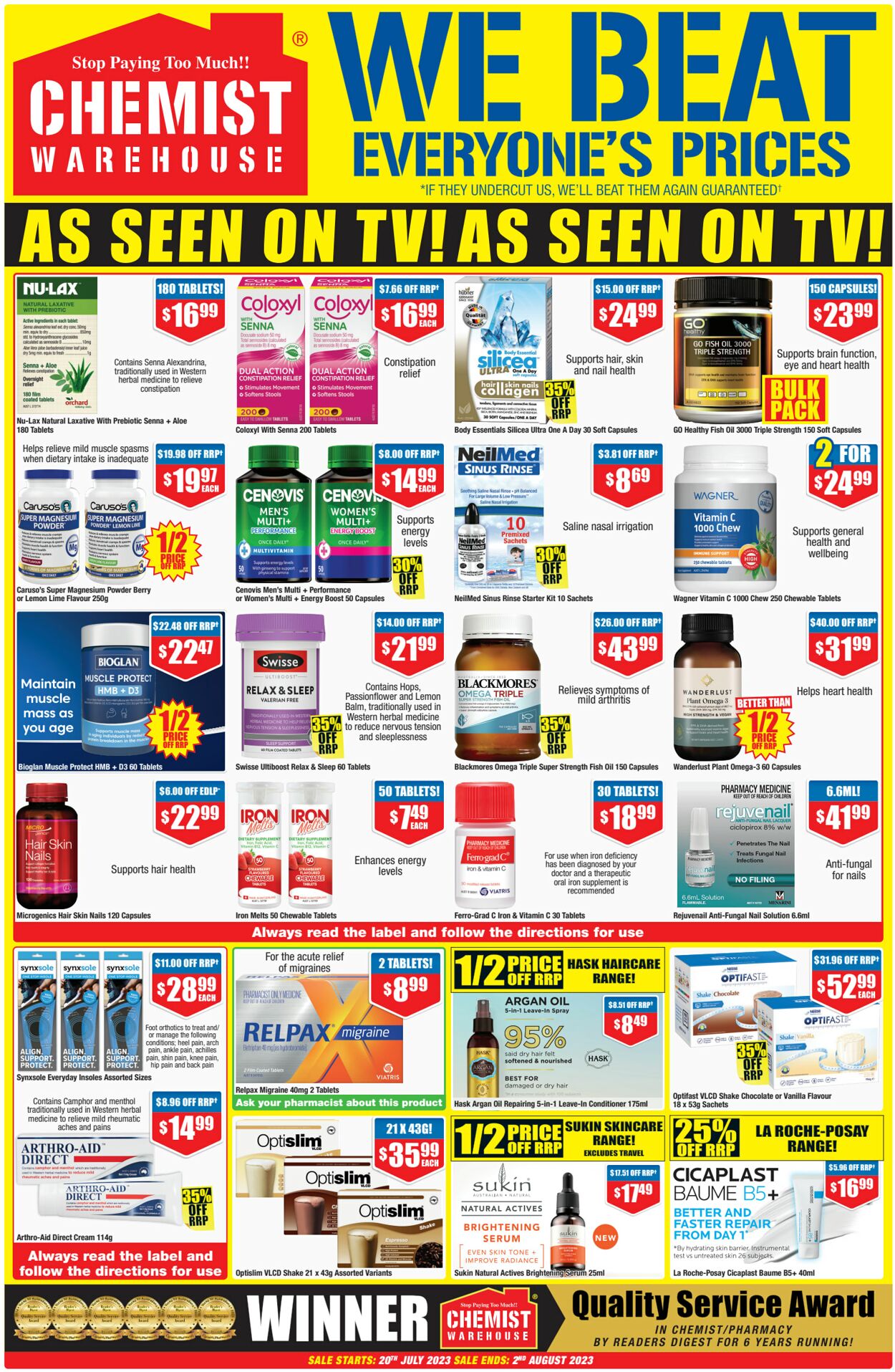 Catalogue Chemist Warehouse 19.07.2023 - 02.08.2023