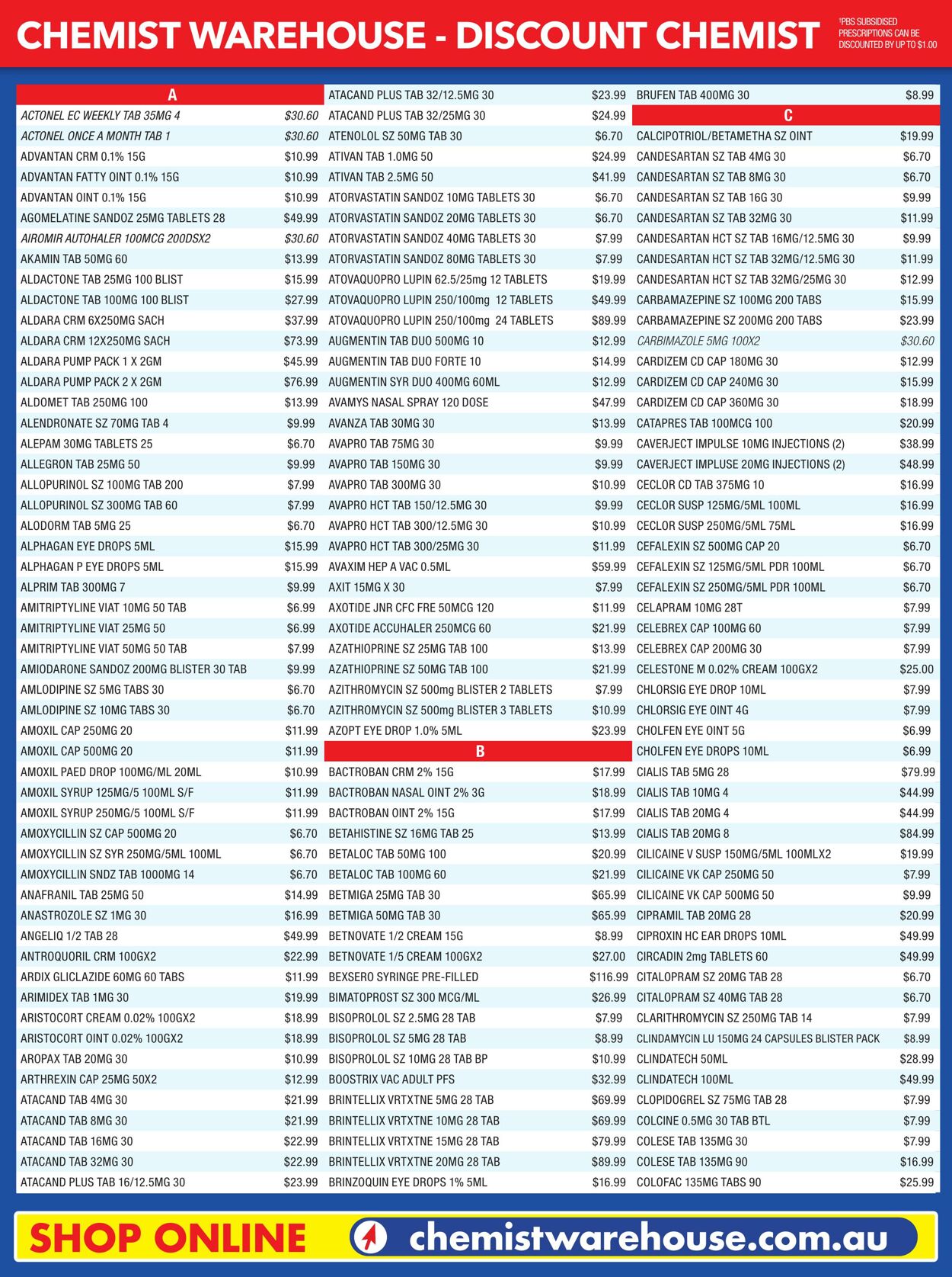 Catalogue Chemist Warehouse 24.07.2024 - 24.08.2024