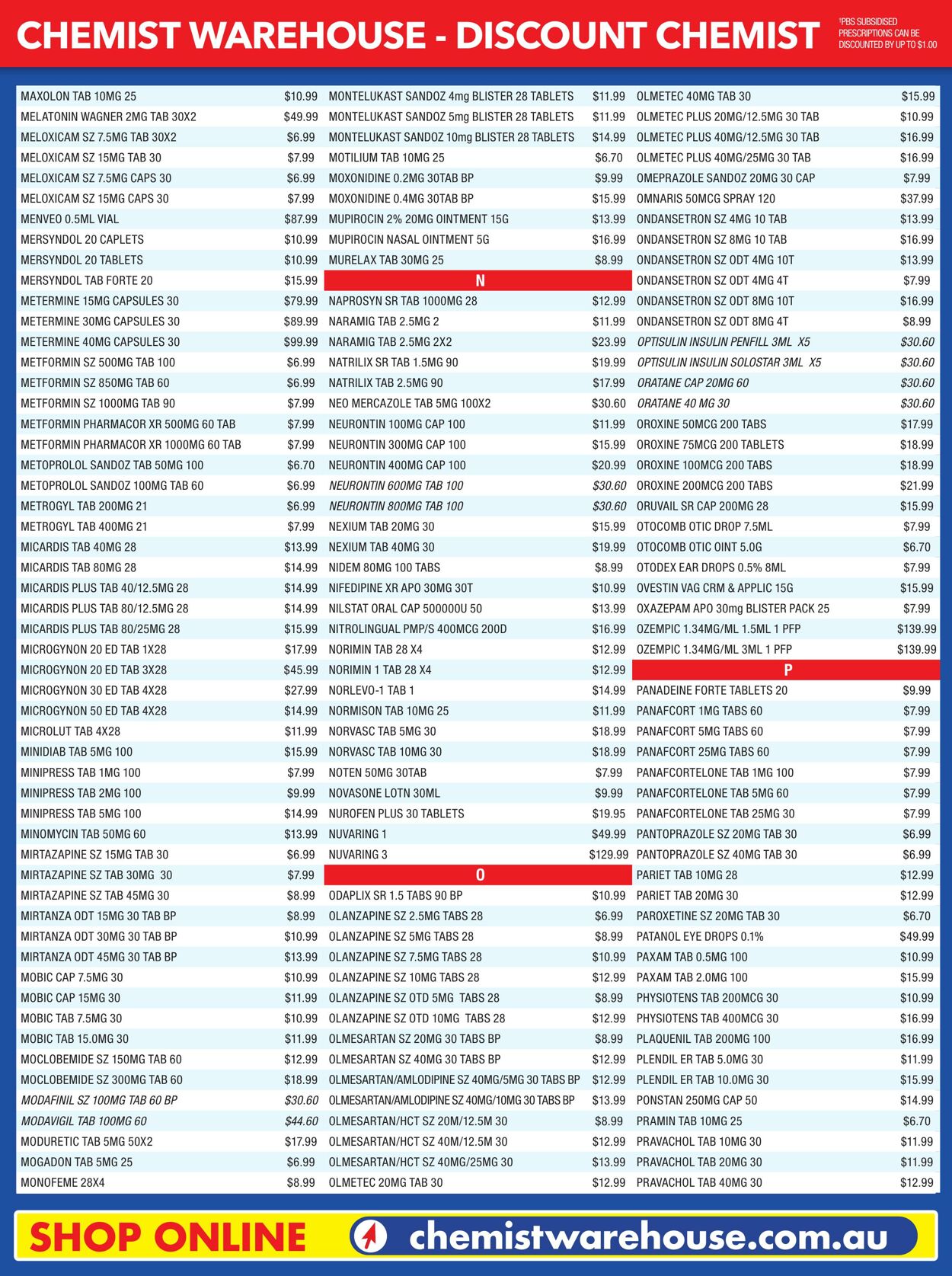 Catalogue Chemist Warehouse 24.07.2024 - 24.08.2024