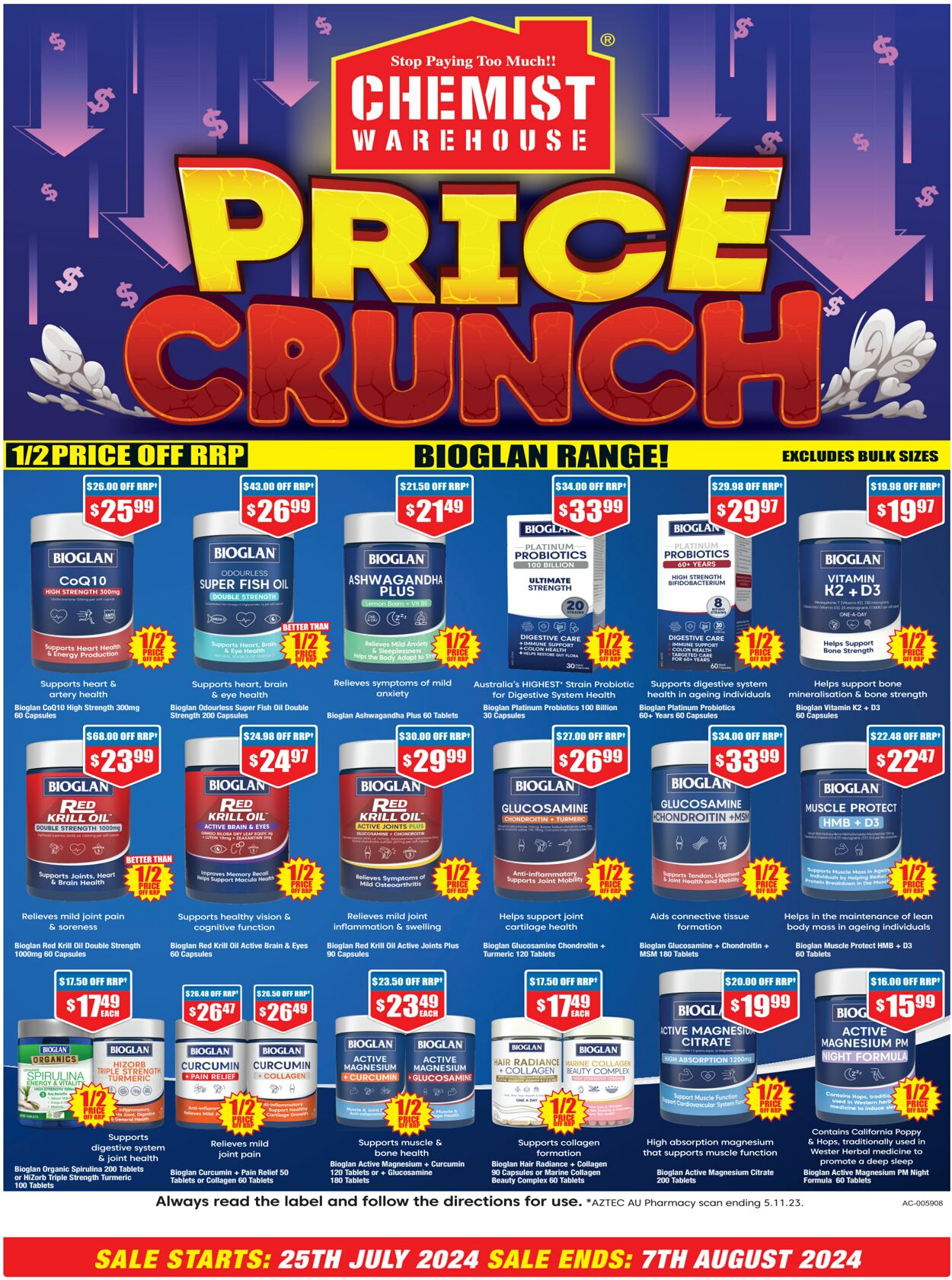 Catalogue Chemist Warehouse 24.07.2024 - 07.08.2024