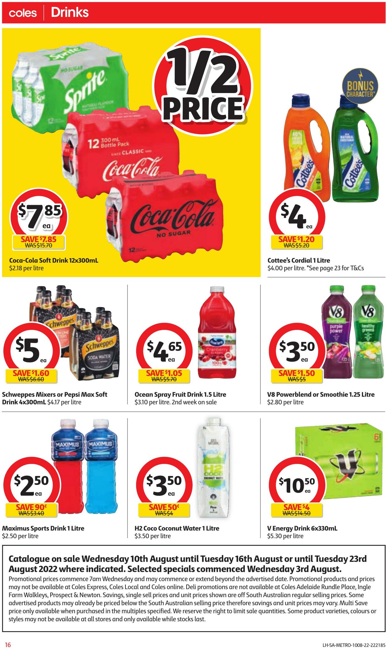 Catalogue Coles 10.08.2022 - 16.08.2022