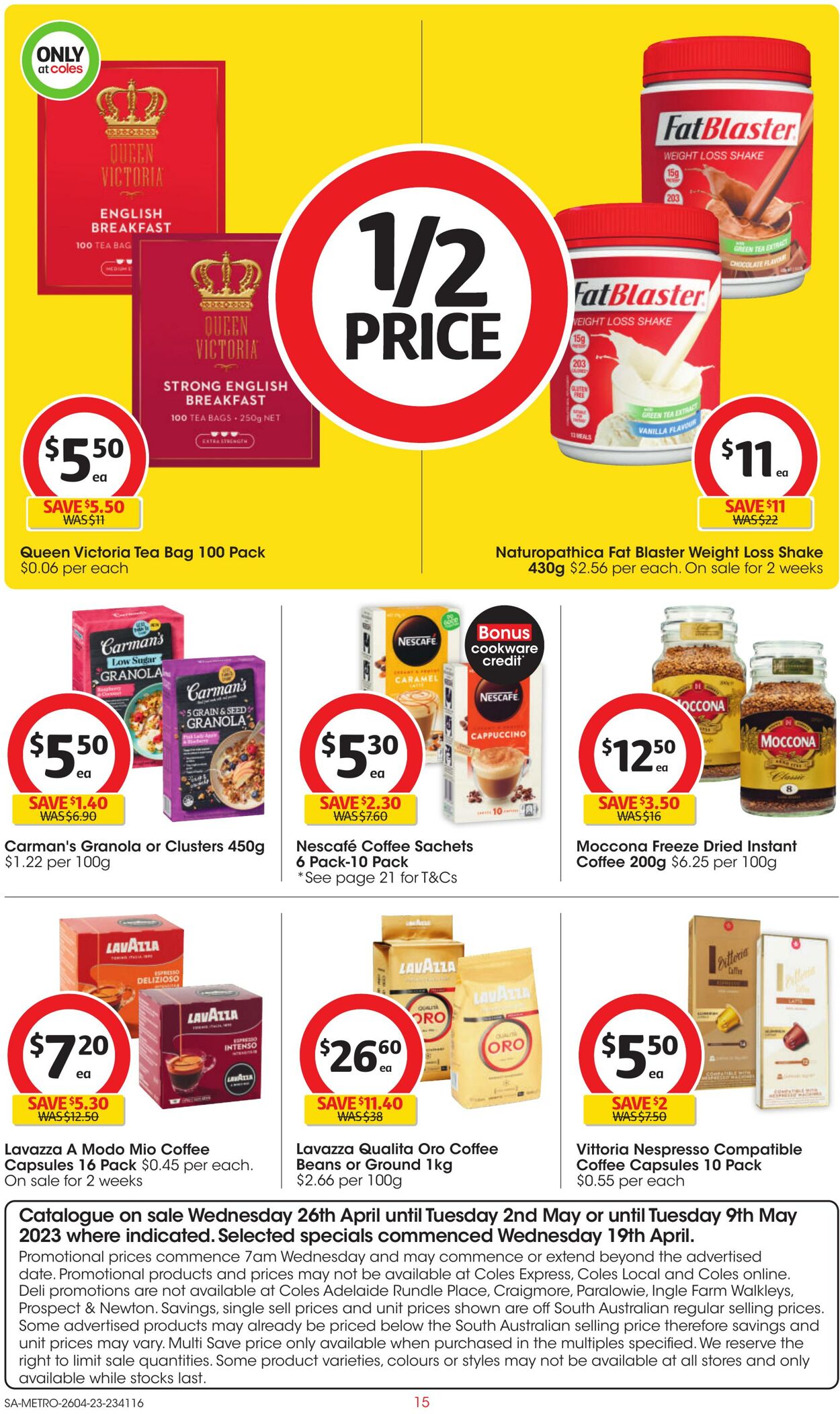 Catalogue Coles 26.04.2023 - 02.05.2023