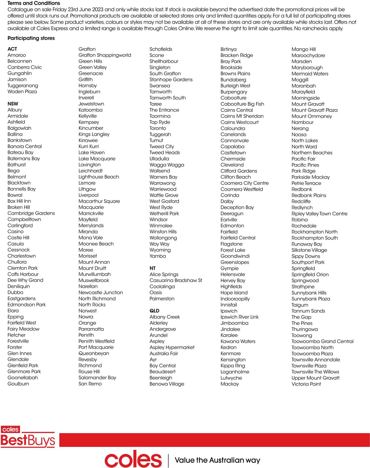Catalogue Coles 14.06.2023 - 20.06.2023
