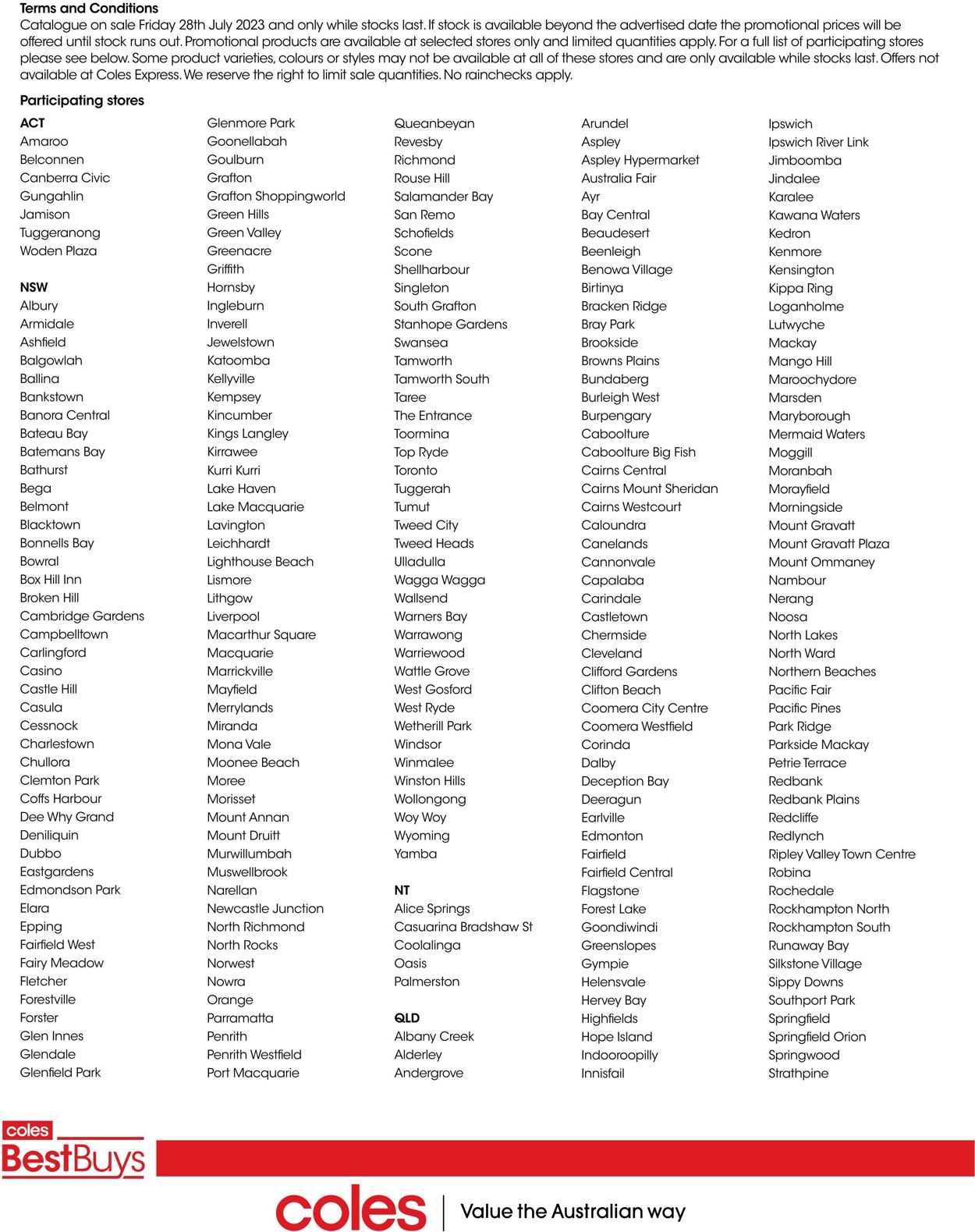 Catalogue Coles 19.07.2023 - 25.07.2023