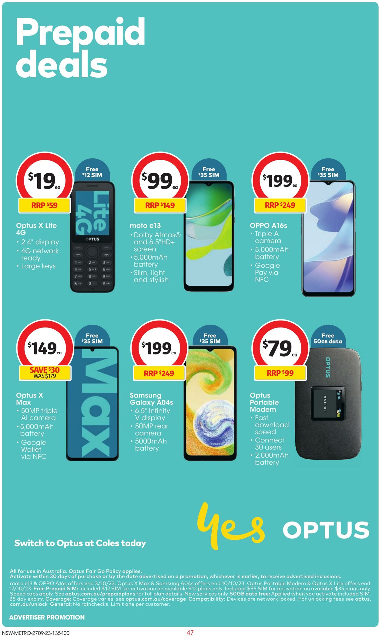 Catalogue Coles 27.09.2023 - 03.10.2023