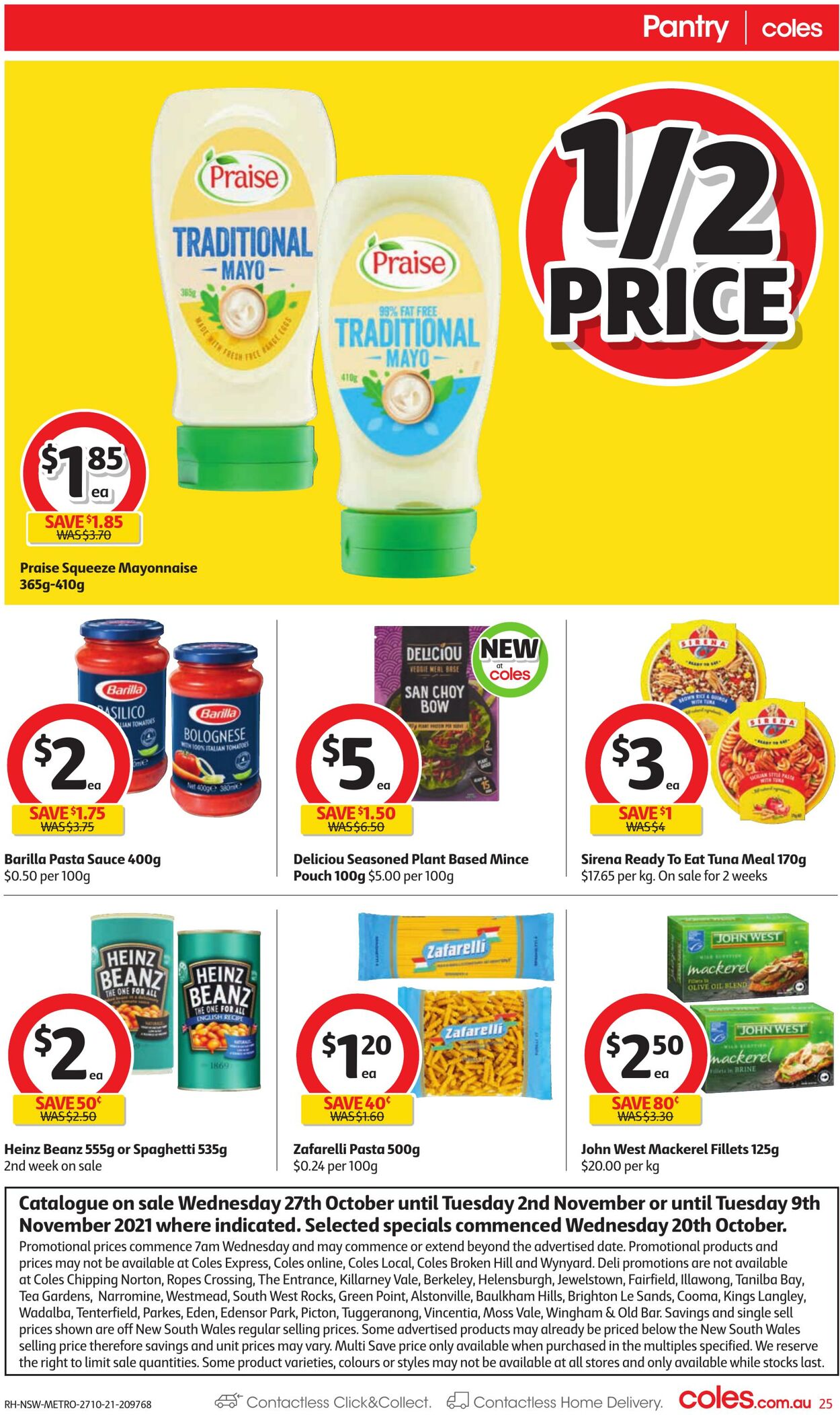 Catalogue Coles 27.10.2021 - 02.11.2021