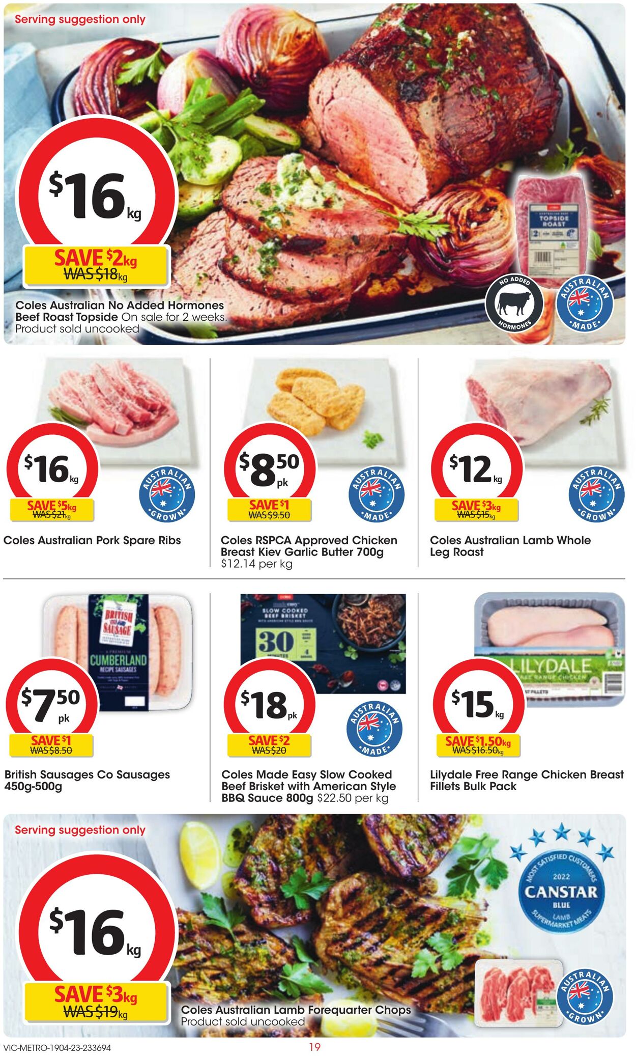 Catalogue Coles 19.04.2023 - 25.04.2023