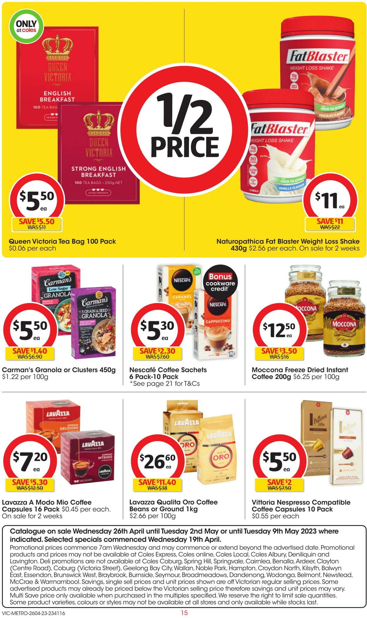 Catalogue Coles 26.04.2023 - 02.05.2023