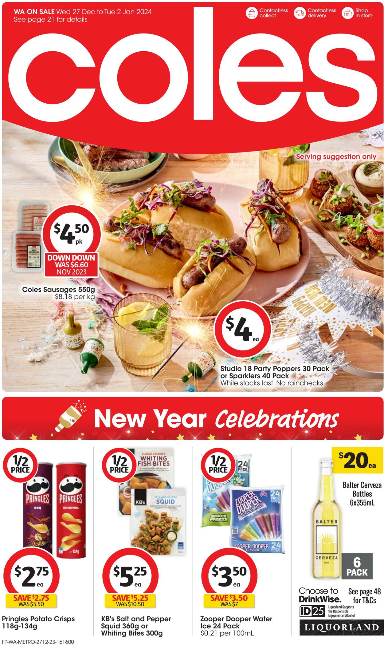 Catalogue Coles 27.12.2023 - 02.01.2024