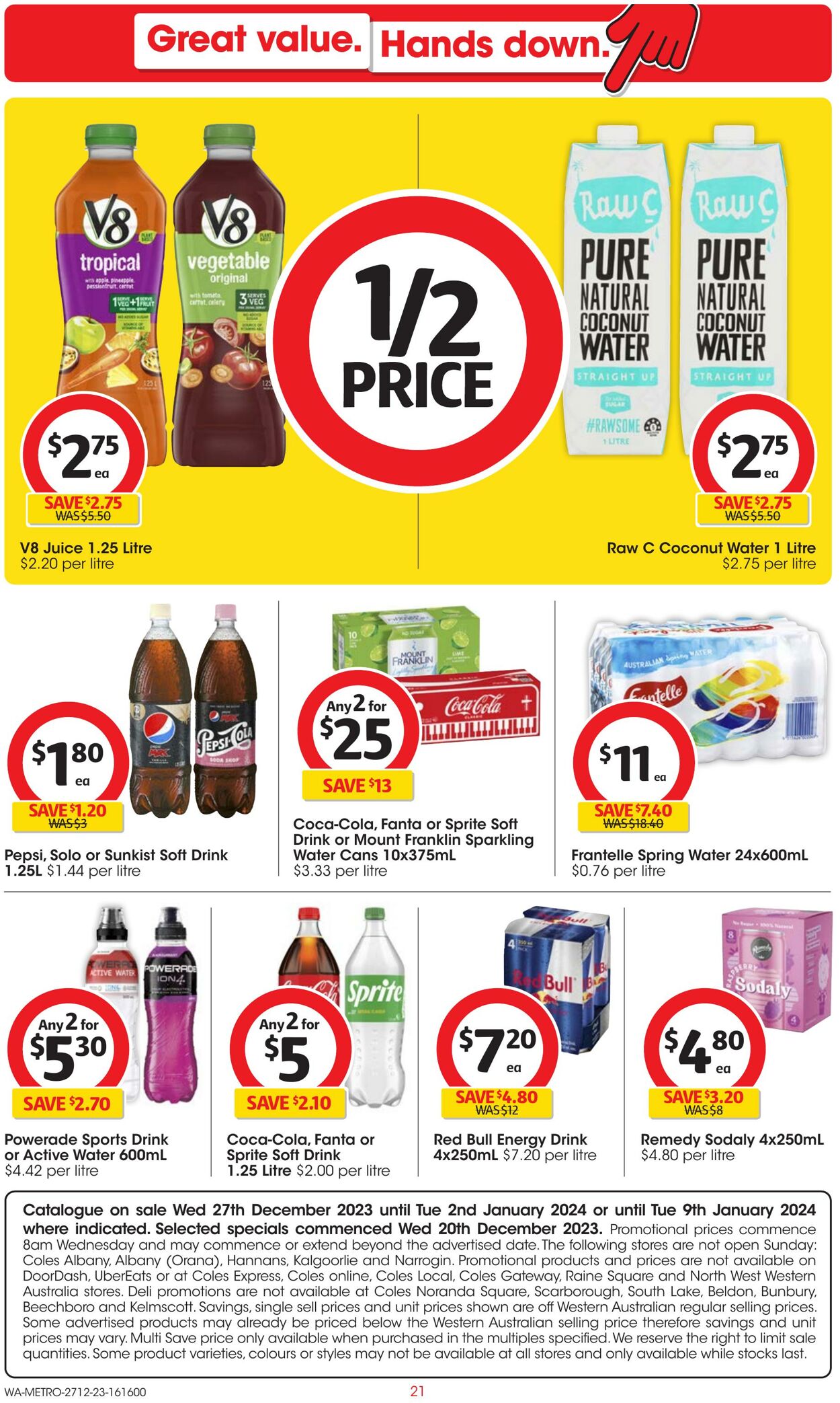 Catalogue Coles 27.12.2023 - 02.01.2024