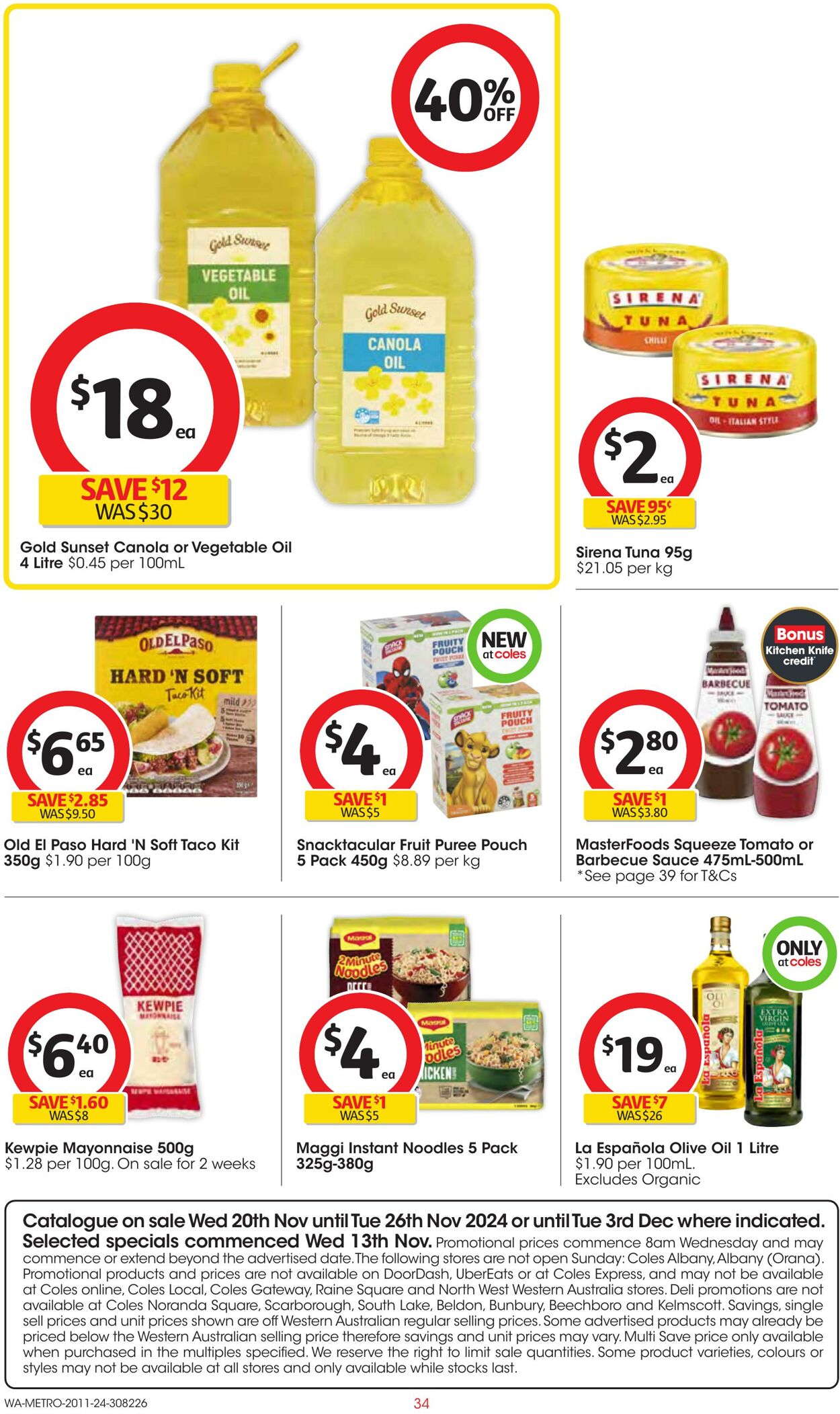 Catalogue Coles 20.11.2024 - 26.11.2024