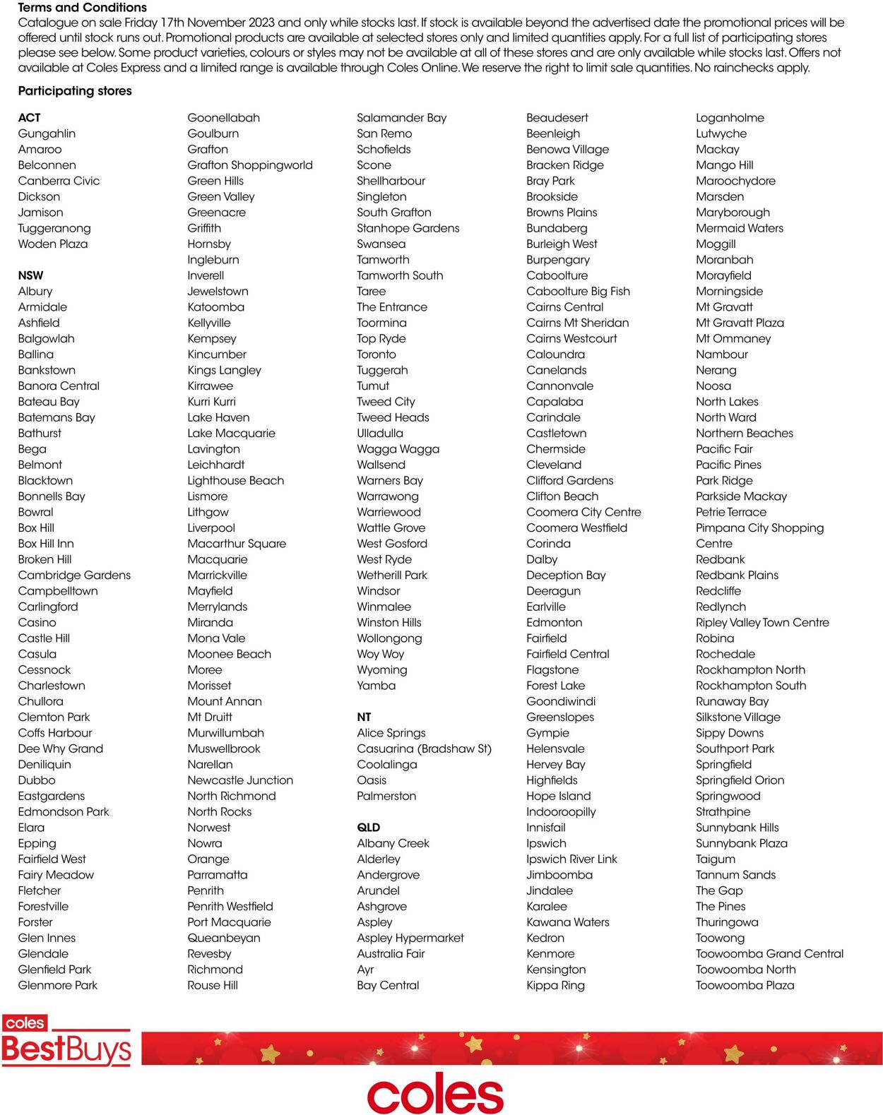 Catalogue Coles 13.11.2023 - 17.11.2023