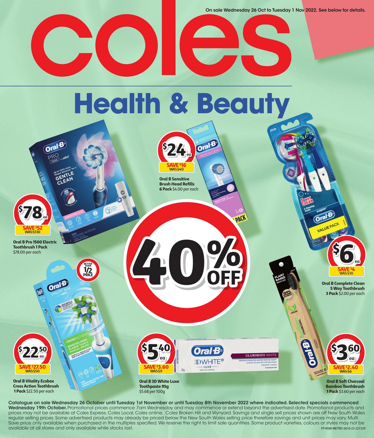 Catalogue Coles 26.10.2022 - 01.11.2022