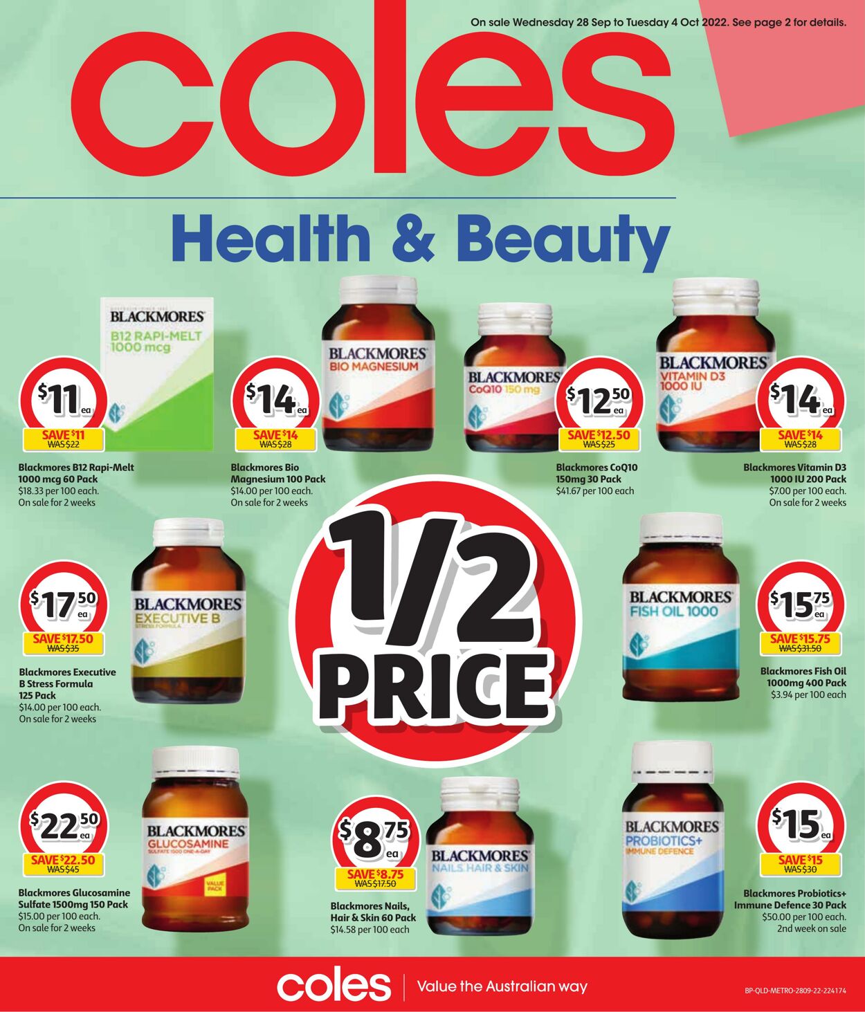 Catalogue Coles 28.09.2022 - 04.10.2022