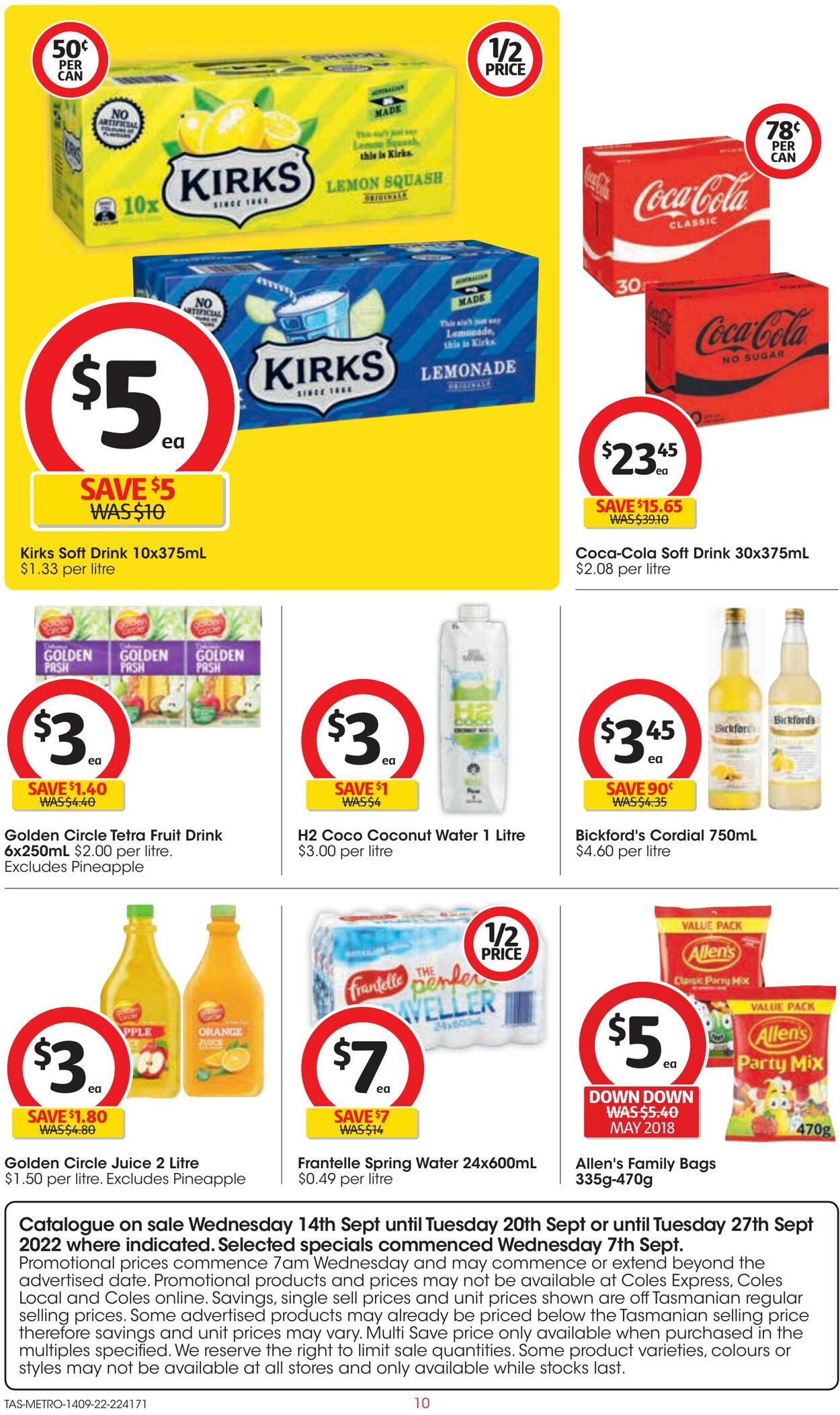 Catalogue Coles 14.09.2022 - 20.09.2022