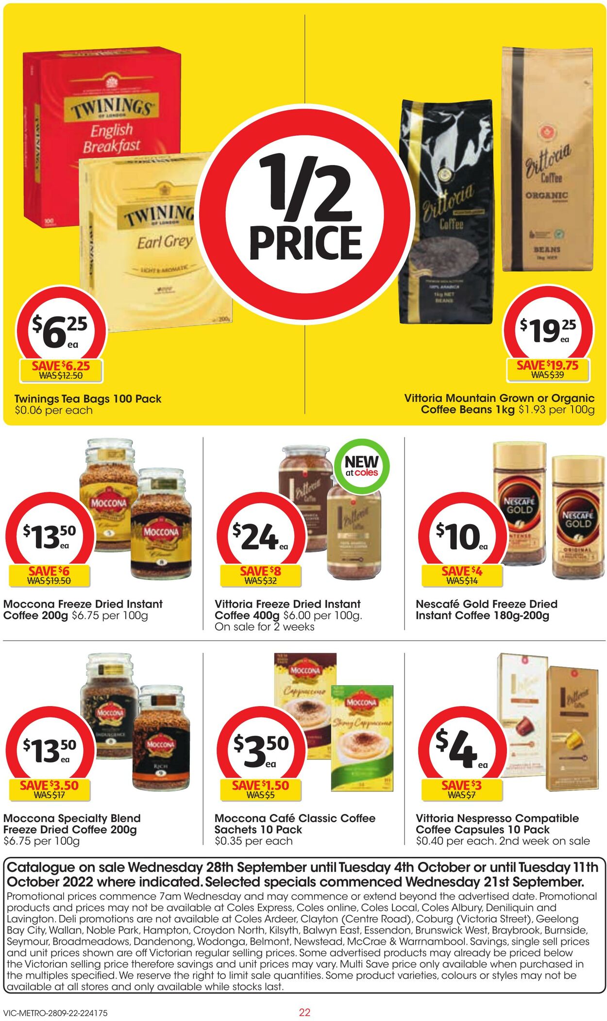 Catalogue Coles 28.09.2022 - 04.10.2022