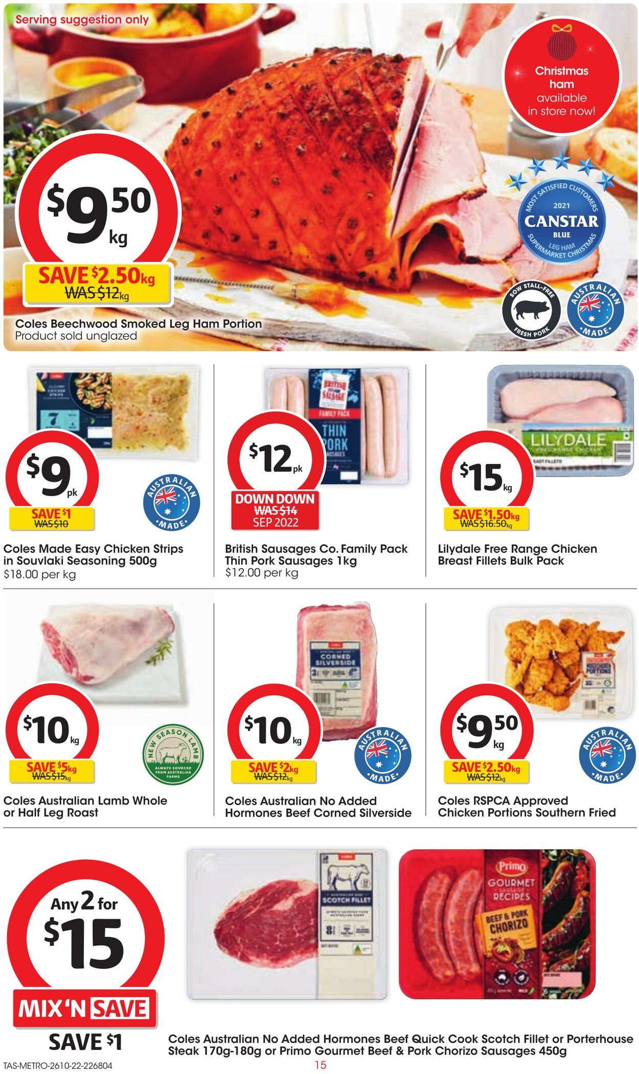 Catalogue Coles 26.10.2022 - 01.11.2022