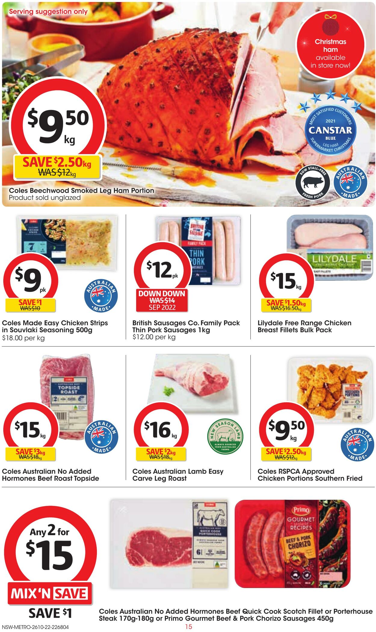 Catalogue Coles 26.10.2022 - 01.11.2022