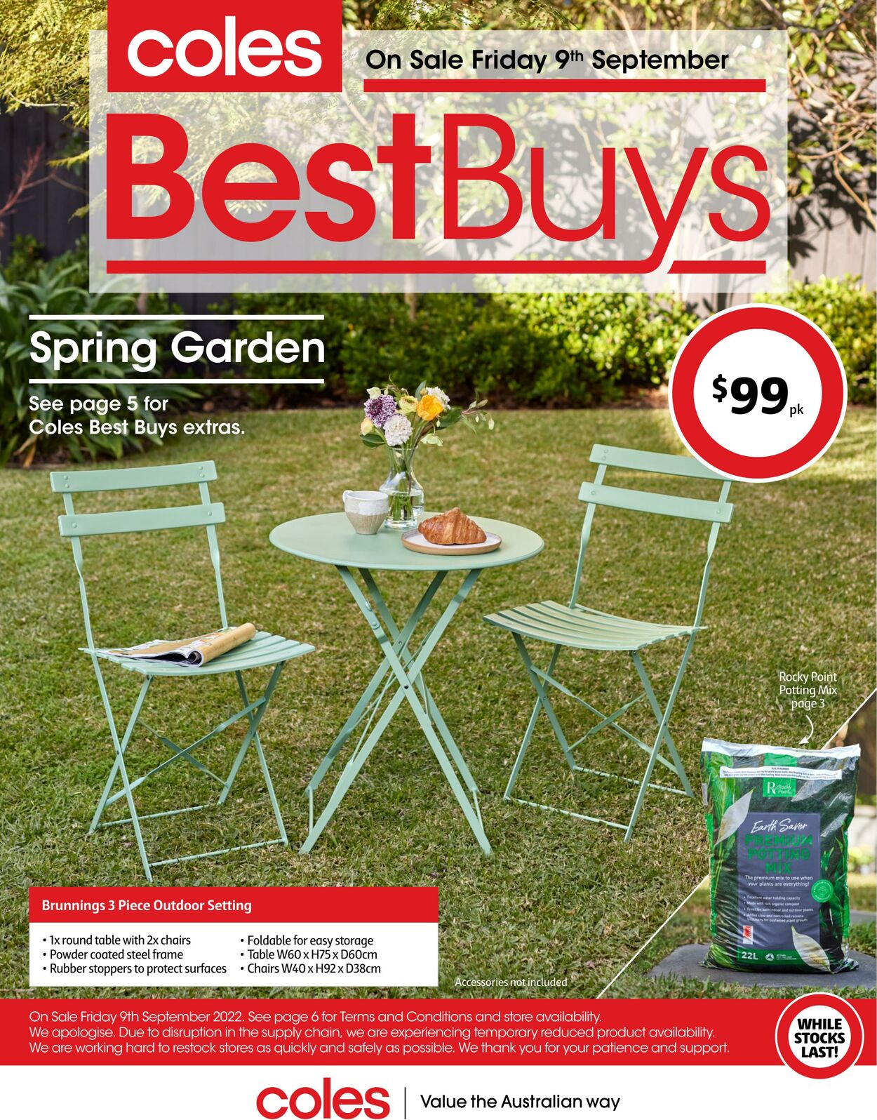 Catalogue Coles 09.09.2022 - 15.09.2022