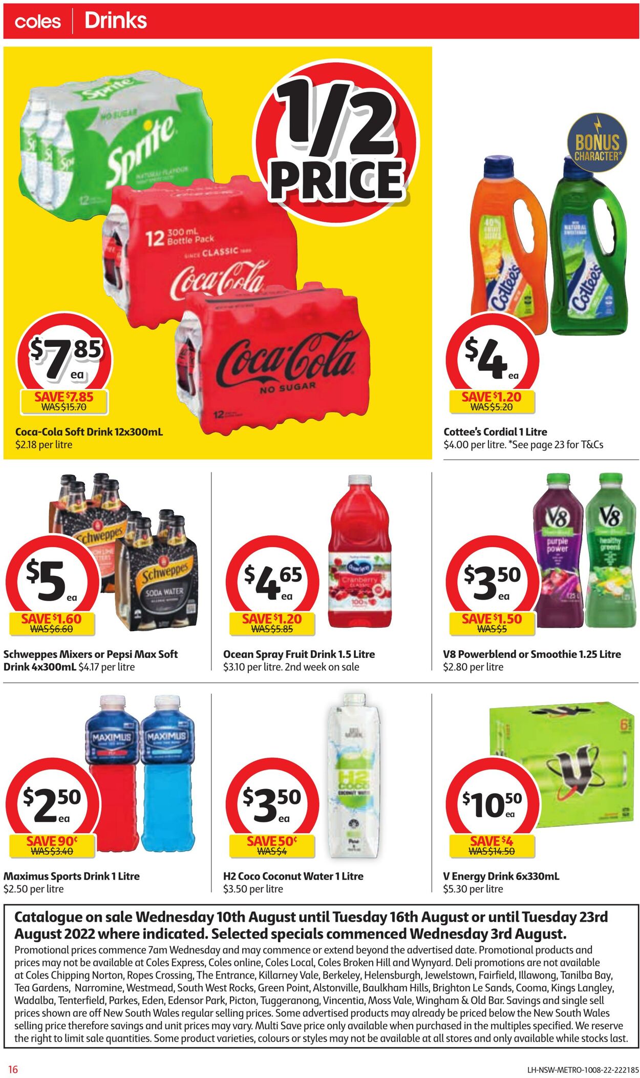 Catalogue Coles 10.08.2022 - 16.08.2022