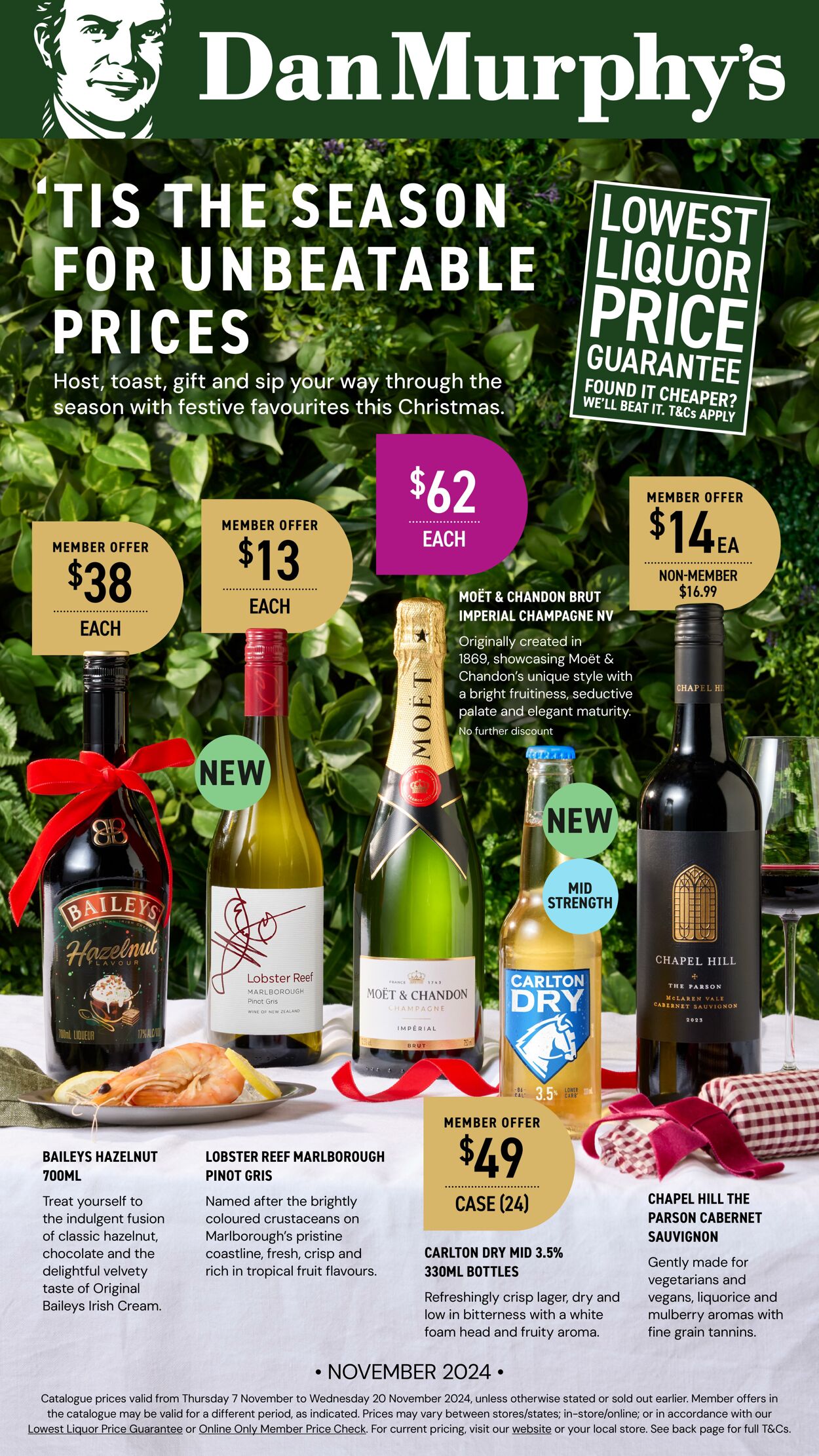 Catalogue Dan Murphy's - Shop Top Alc & Non-Alc Drinks Online This Festive Season @Unbeatable Prices (November Catalogue) | Dan Murphy’s 7 Nov, 2024 - 20 Nov, 2024
