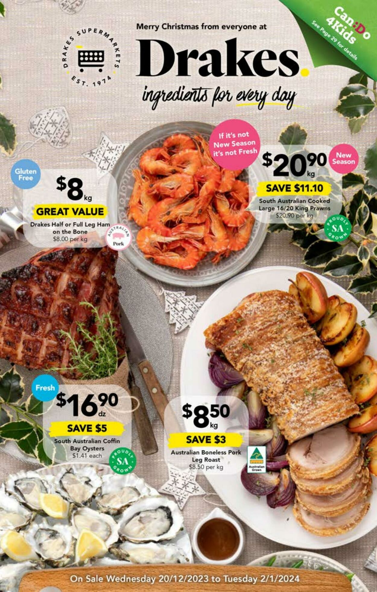 Catalogue Drakes Supermarkets 20.12.2023 - 02.01.2024