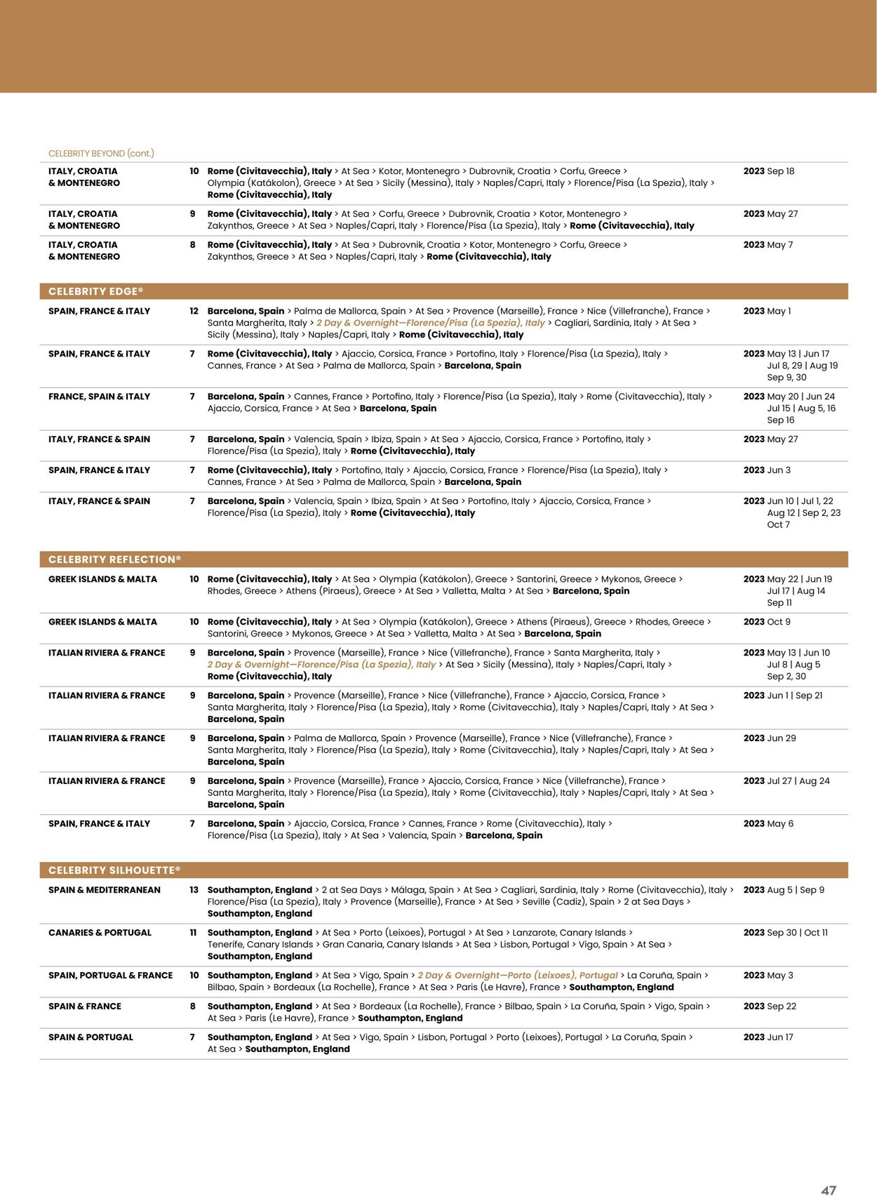 Catalogue Flight Center 26.06.2023 - 31.12.2023