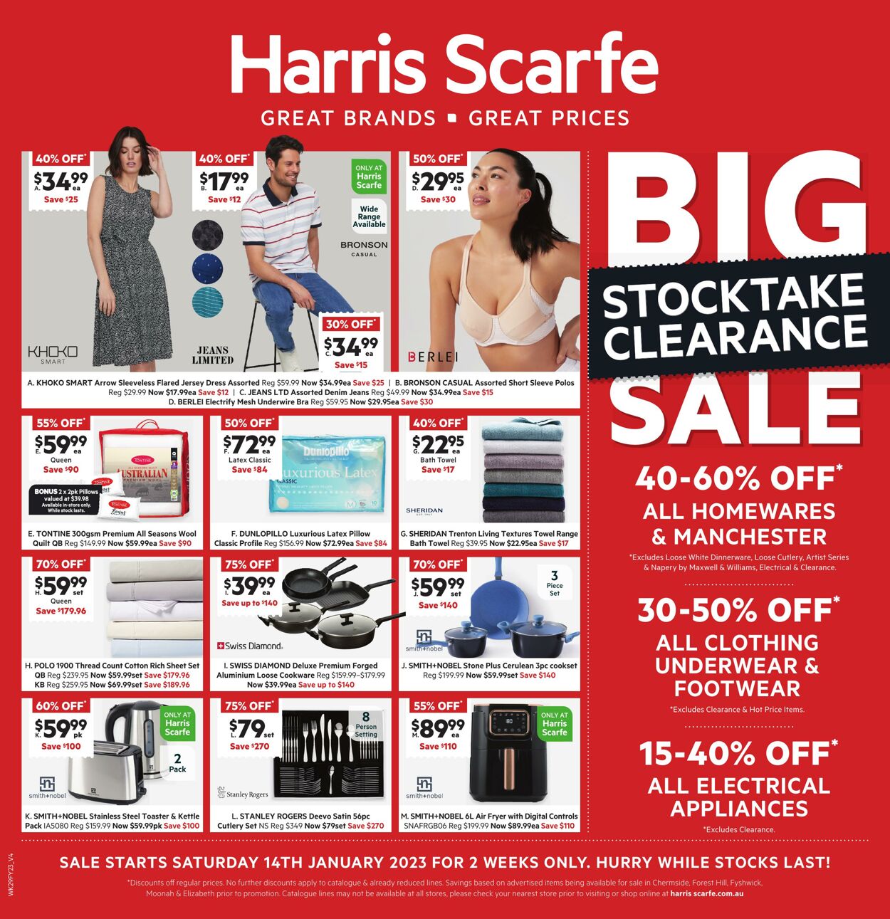 Catalogue Harris Scarfe 14.01.2023-29.01.2023