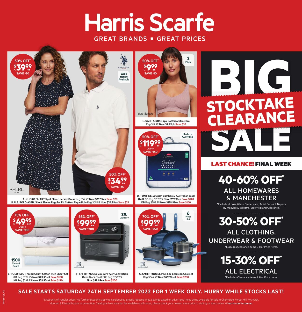 Catalogue Harris Scarfe 24.09.2022 - 30.09.2022