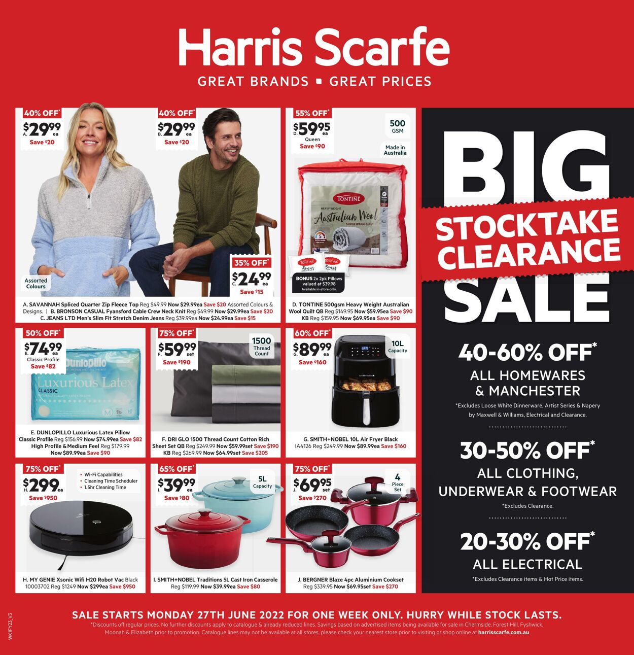 Catalogue Harris Scarfe 27.06.2022 - 02.07.2022