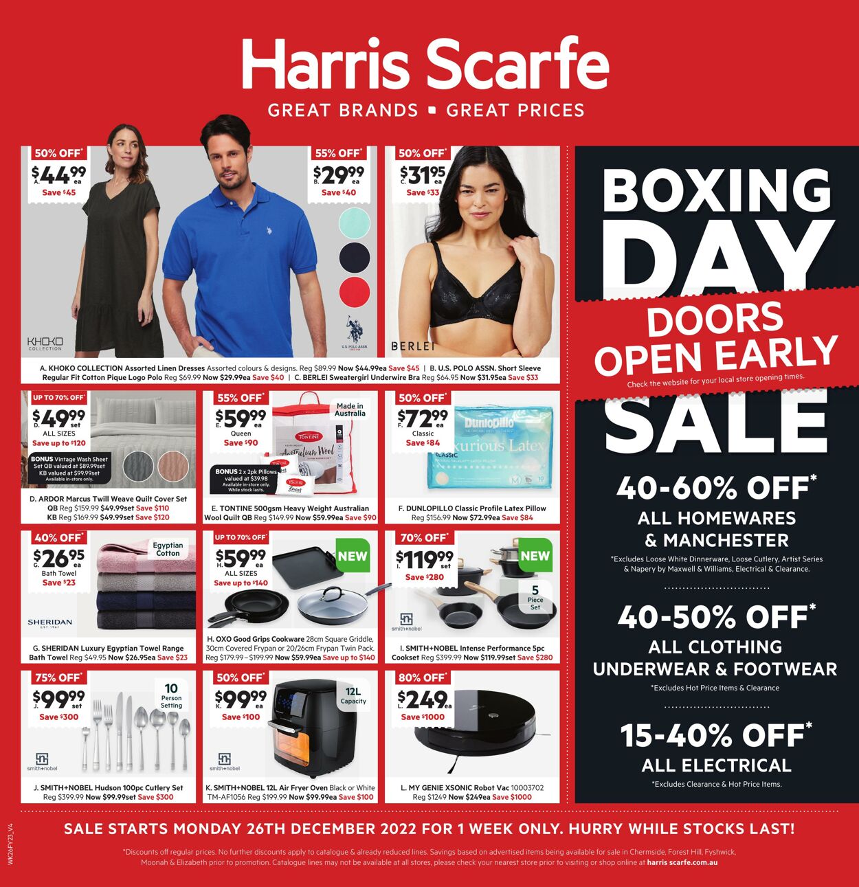 Catalogue Harris Scarfe 26.12.2022 - 01.01.2023