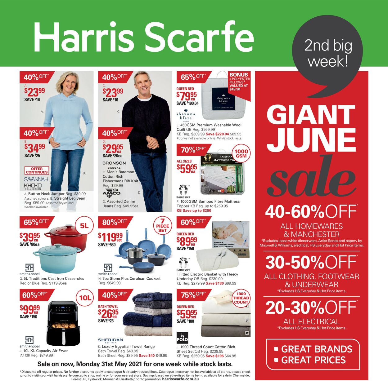 Catalogue Harris Scarfe 31.05.2021 - 13.06.2021
