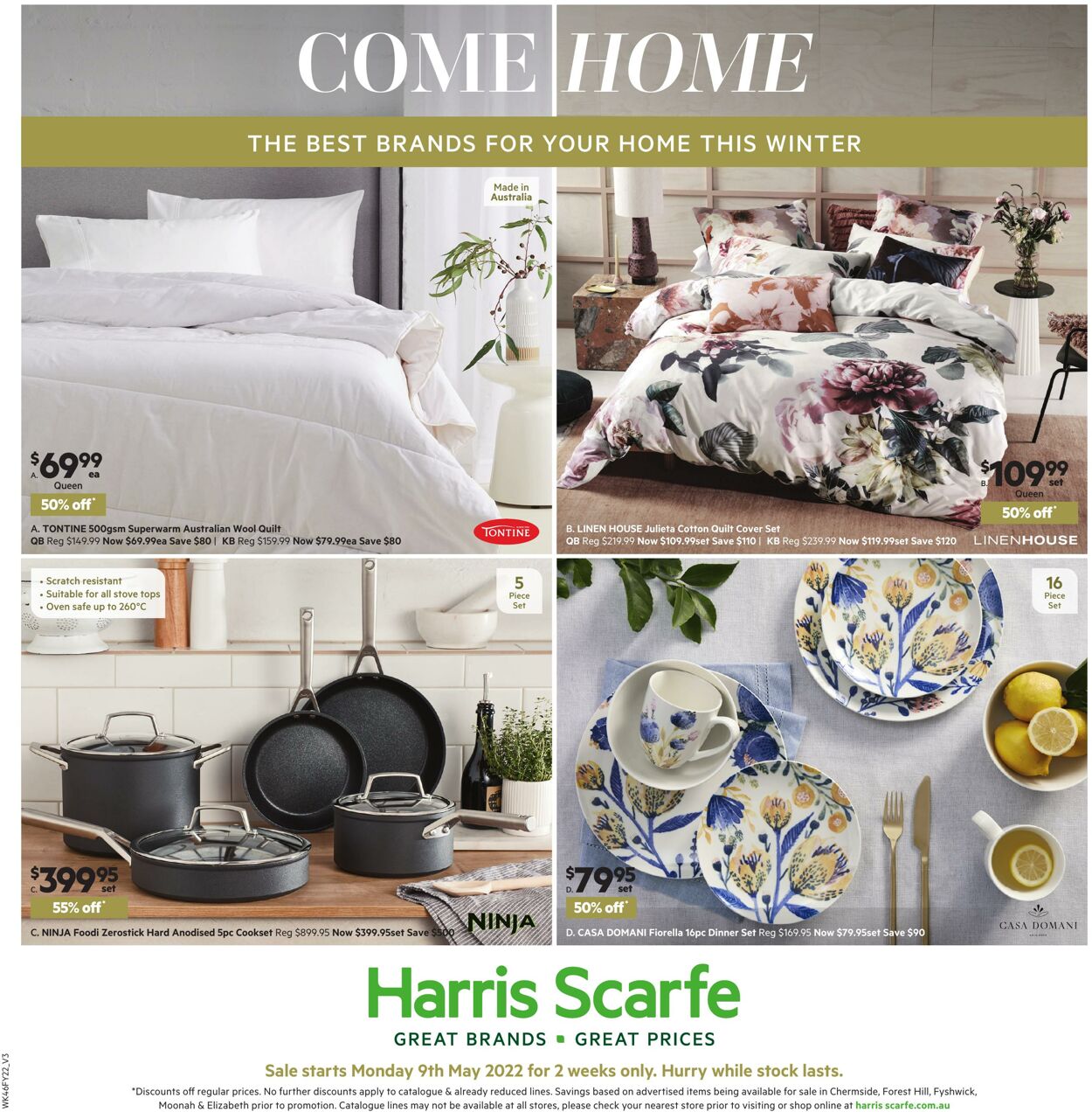 Catalogue Harris Scarfe 09.05.2022-29.05.2022