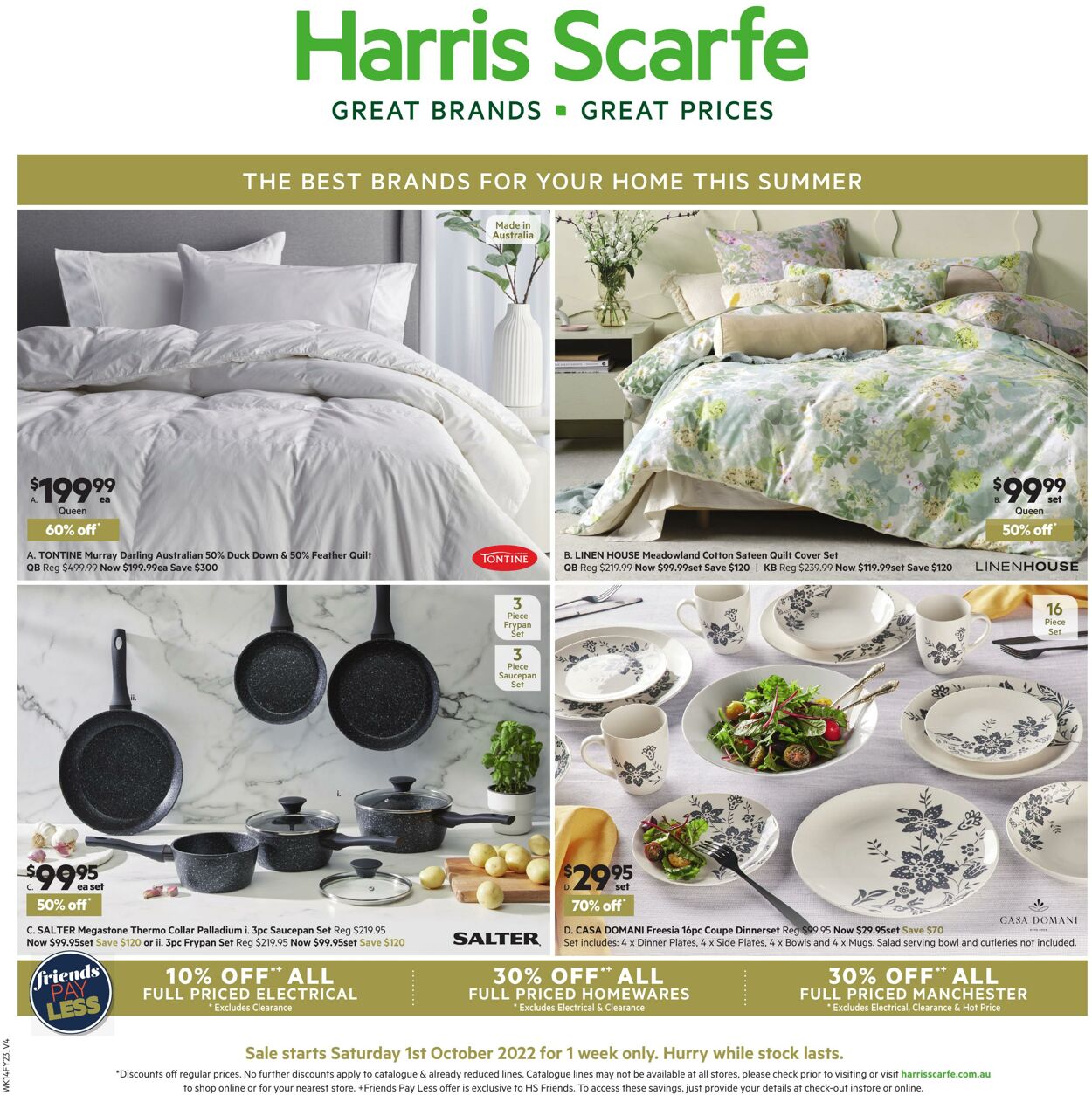 Catalogue Harris Scarfe 01.10.2022 - 07.10.2022