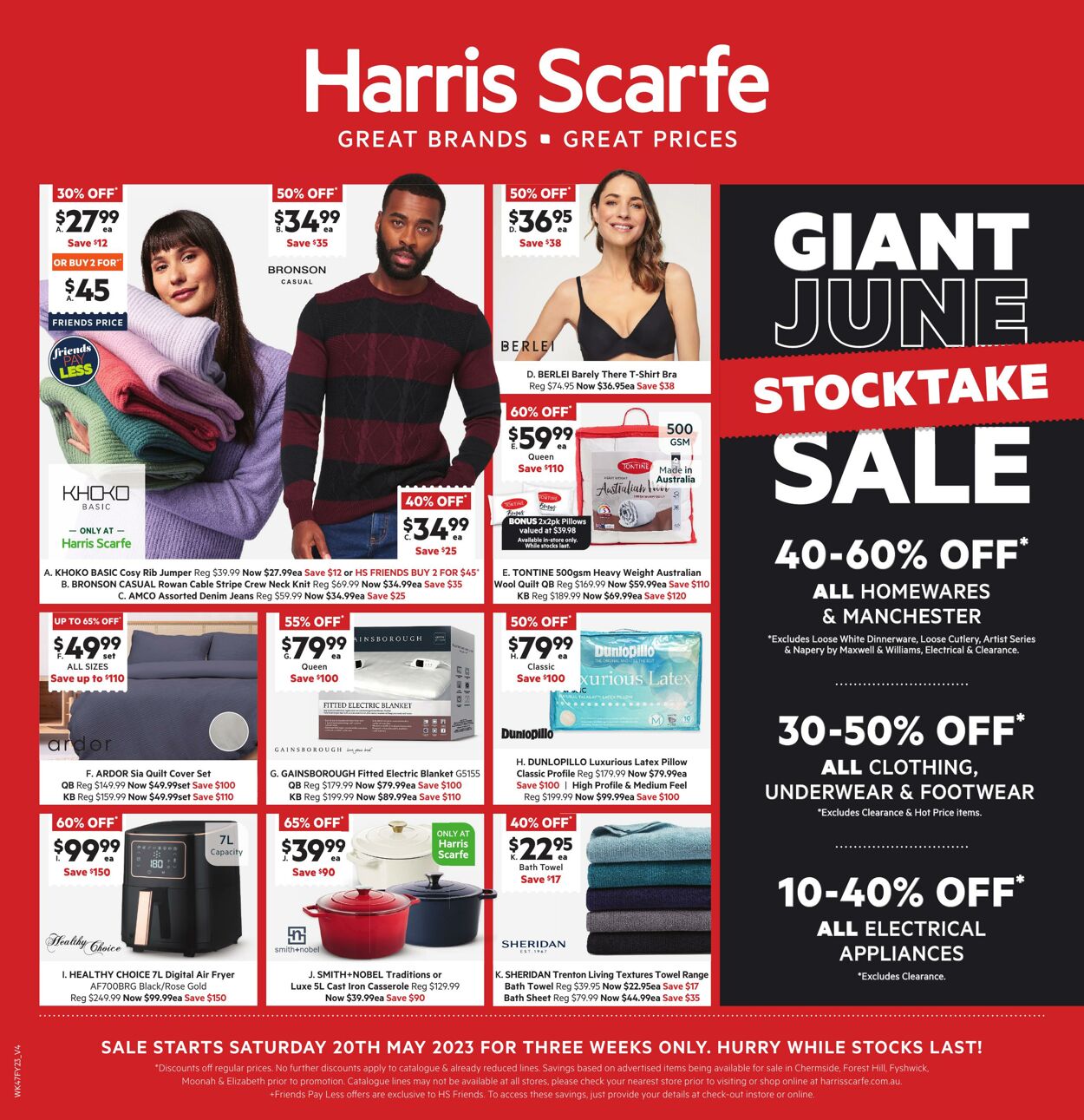 Catalogue Harris Scarfe 20.05.2023 - 09.06.2023