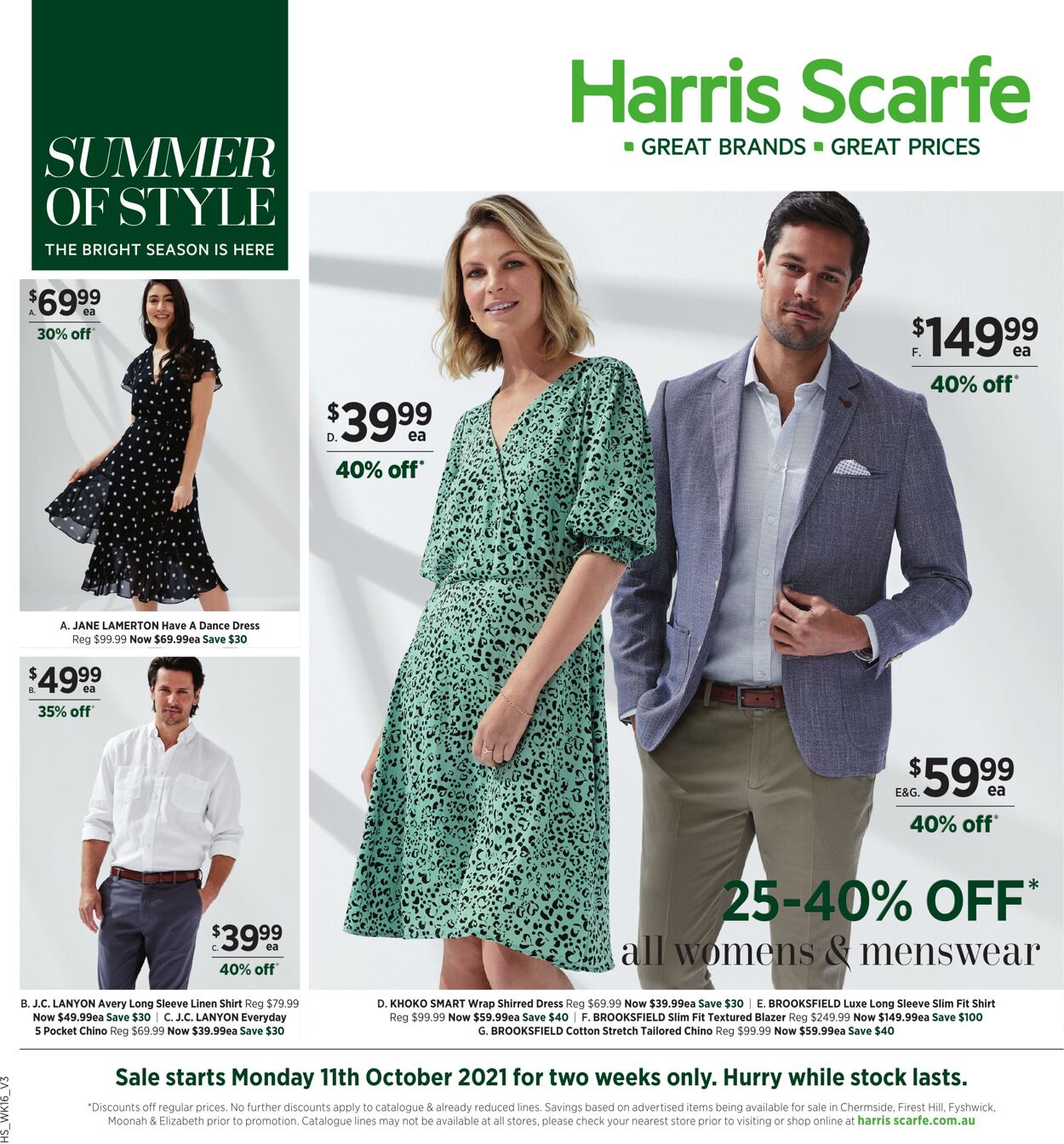Catalogue Harris Scarfe 10.10.2021 - 31.10.2021