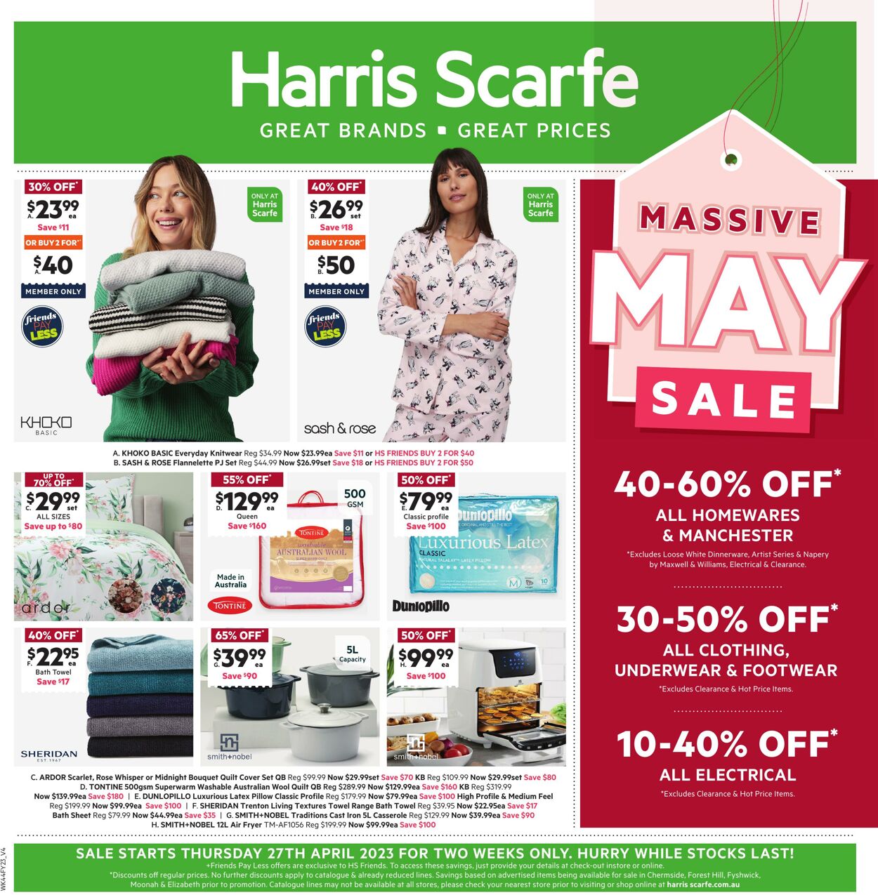 Catalogue Harris Scarfe 27.04.2023 - 15.05.2023
