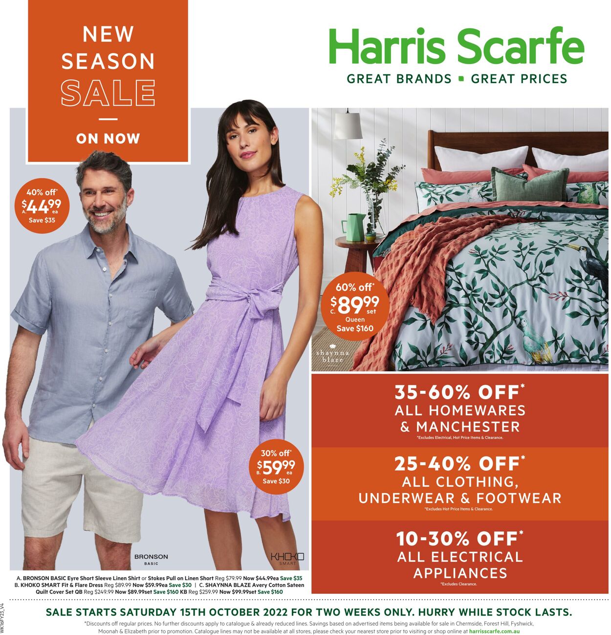 Catalogue Harris Scarfe 15.10.2022 - 28.10.2022