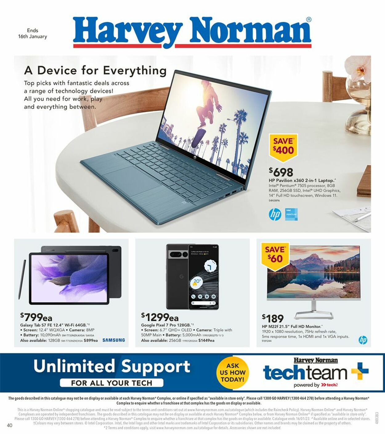 Catalogue Harvey Norman 07.01.2023 - 16.01.2023
