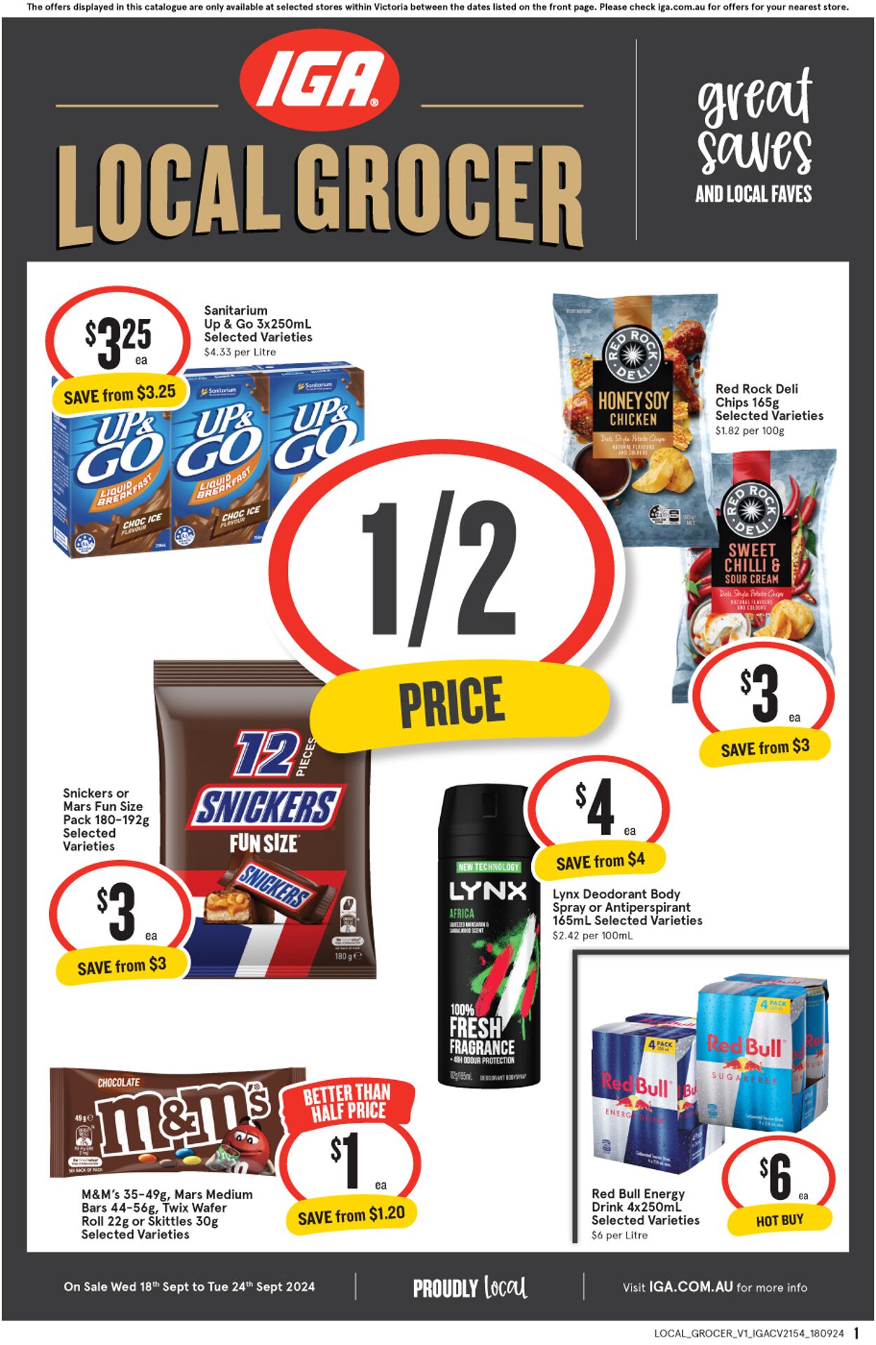 Catalogue Iga - Melbourne - This Week’s Catalogue Specials at IGA Supermarkets 18 Sep, 2024 - 24 Sep, 2024