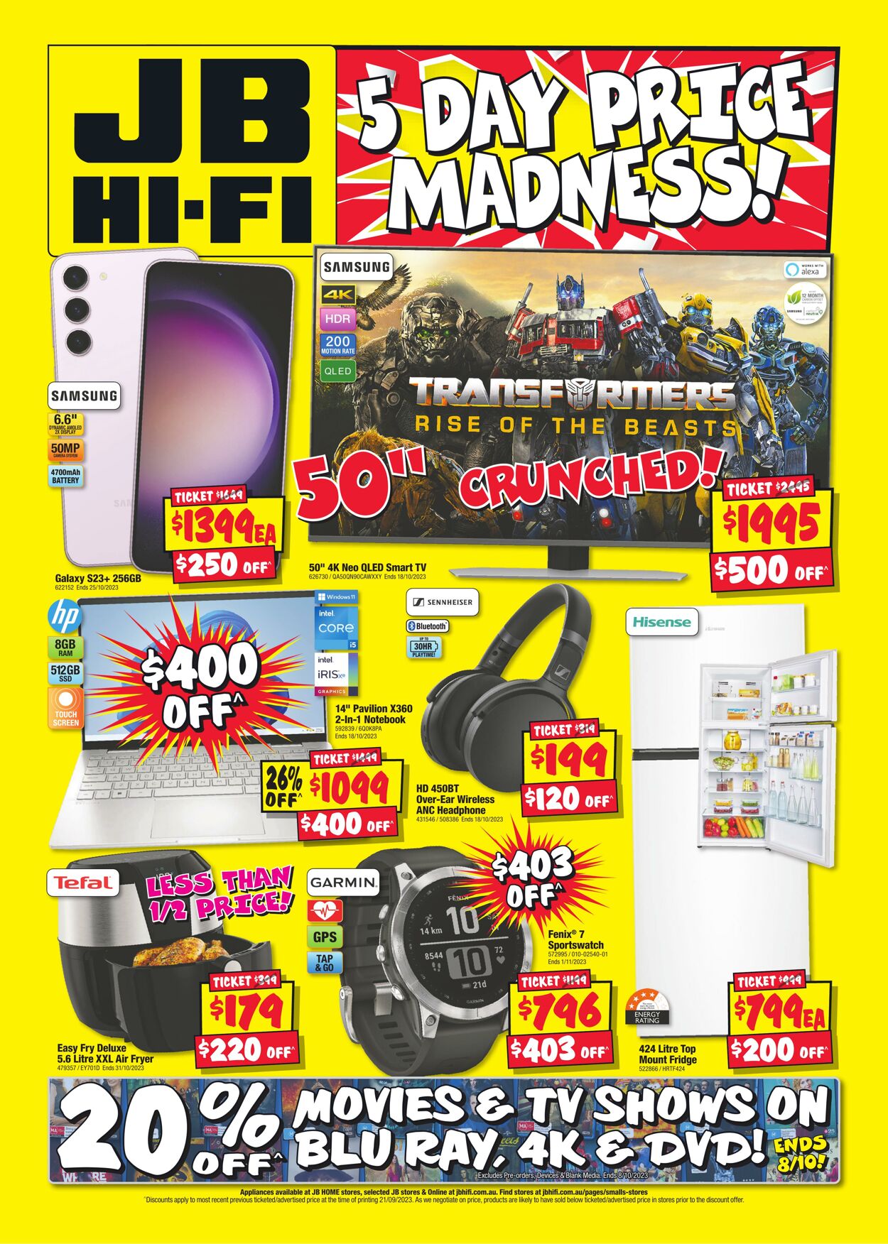 Catalogue JB Hi-Fi 05.10.2023 - 09.10.2023